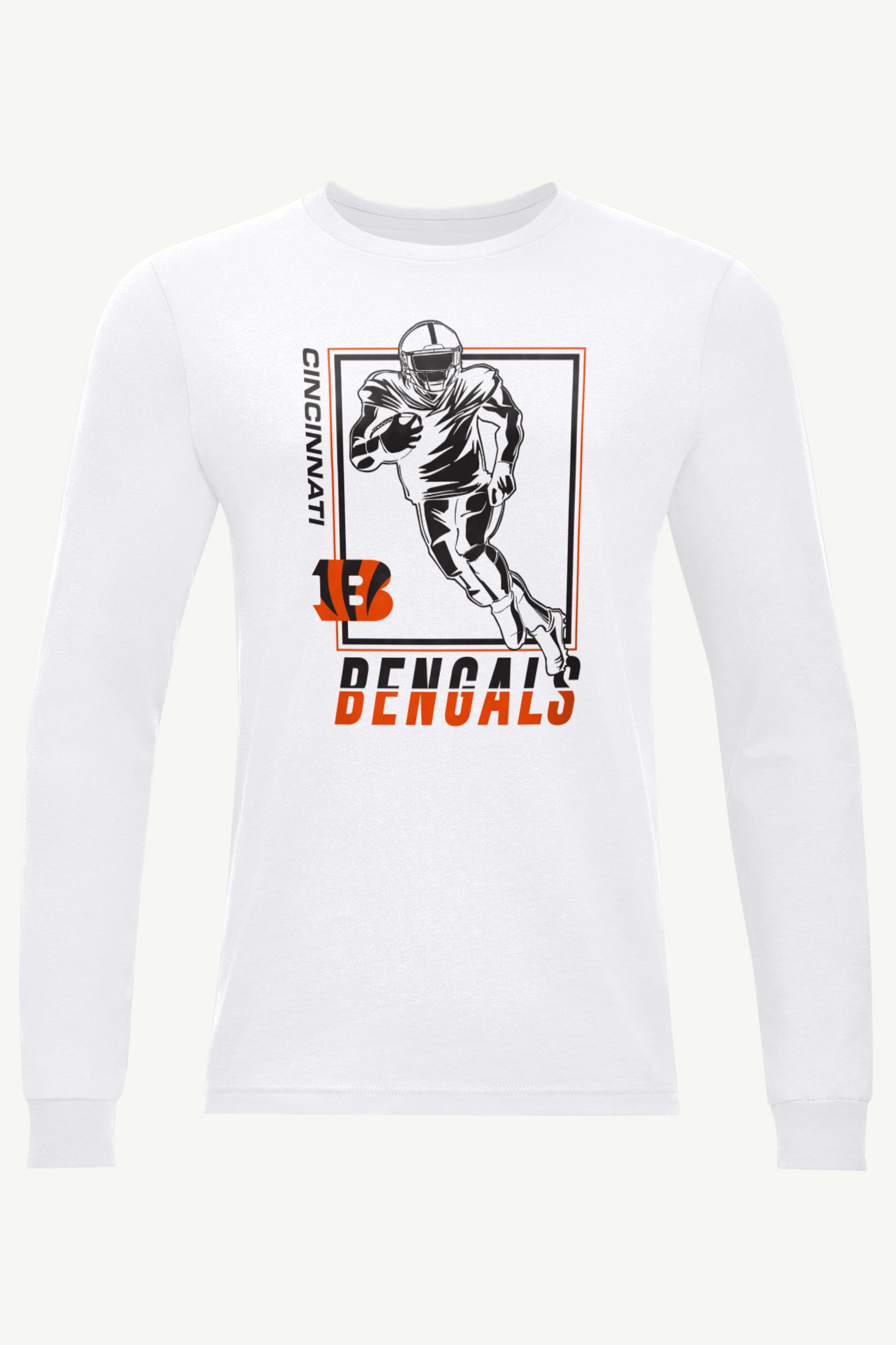 MENS CINCINNATI BENGALS PLAYER GRID LONG SLEEVE T SHIRT View 1 | Cincinnati Bengals MENS CINCINNATI BENGALS PLAYER GRID LONG SLEEVE T SHIRT View 1 | Cincinnati Bengals