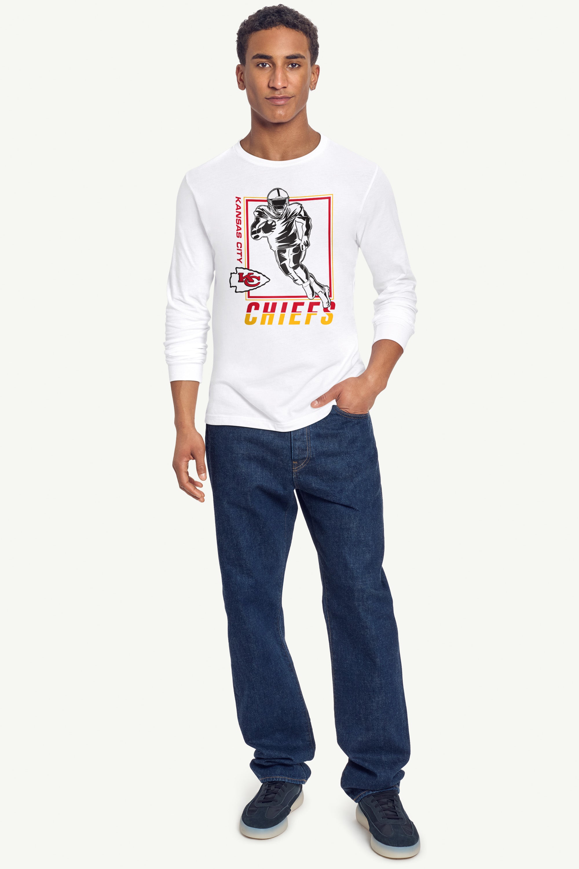 MENS KANSAS CITY CHIEFS PLAYER GRID LONG SLEEVE T SHIRT View 3 | Men's T-Shirts MENS KANSAS CITY CHIEFS PLAYER GRID LONG SLEEVE T SHIRT View 3 | Men's T-Shirts