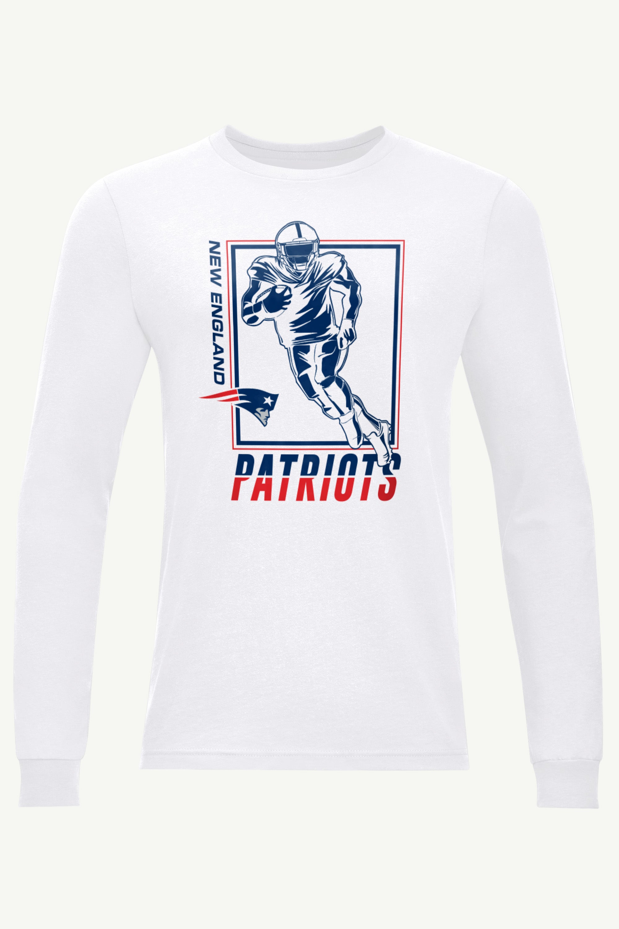 MENS NEW ENGLAND PATRIOTS PLAYER GRID LONG SLEEVE T SHIRT View 1 MENS NEW ENGLAND PATRIOTS PLAYER GRID LONG SLEEVE T SHIRT View 1