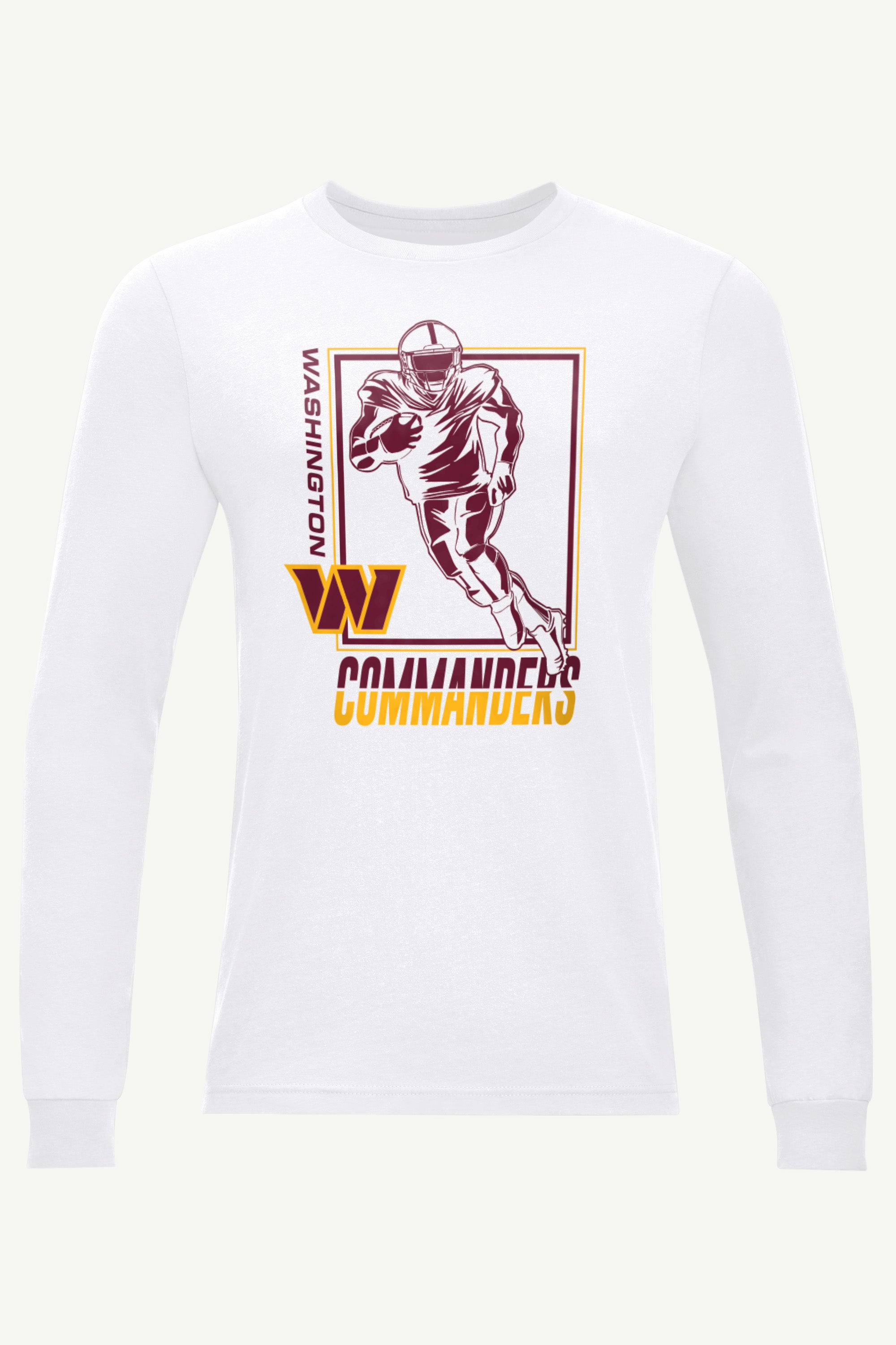 MENS WASHINGTON COMMANDERS PLAYER GRID LONG SLEEVE T SHIRT View 1 | Washington Commanders MENS WASHINGTON COMMANDERS PLAYER GRID LONG SLEEVE T SHIRT View 1 | Washington Commanders