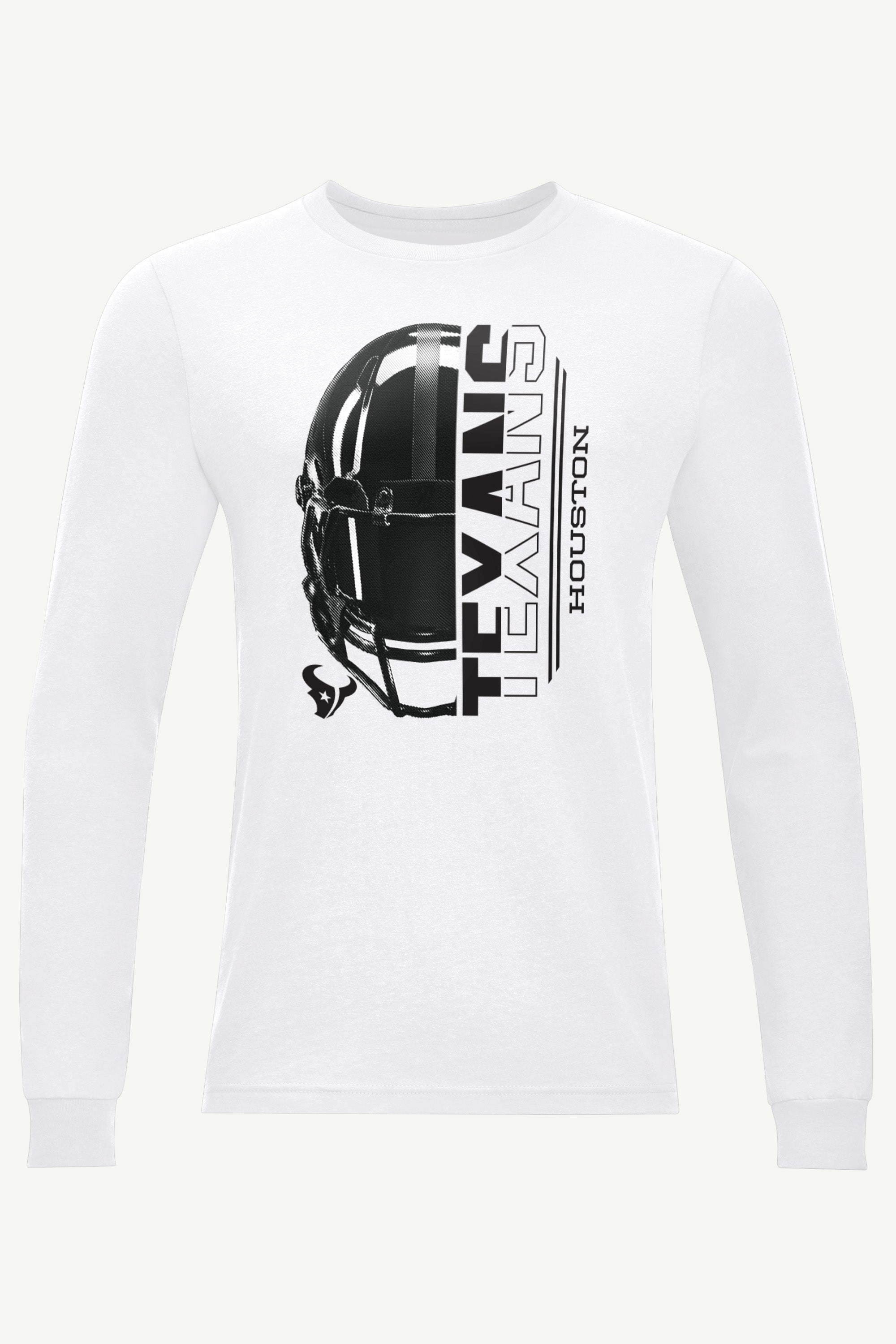MENS HOUSTON TEXANS HALF HELMET LONG SLEEVE T SHIRT View 1 | Houston Texans MENS HOUSTON TEXANS HALF HELMET LONG SLEEVE T SHIRT View 1 | Houston Texans