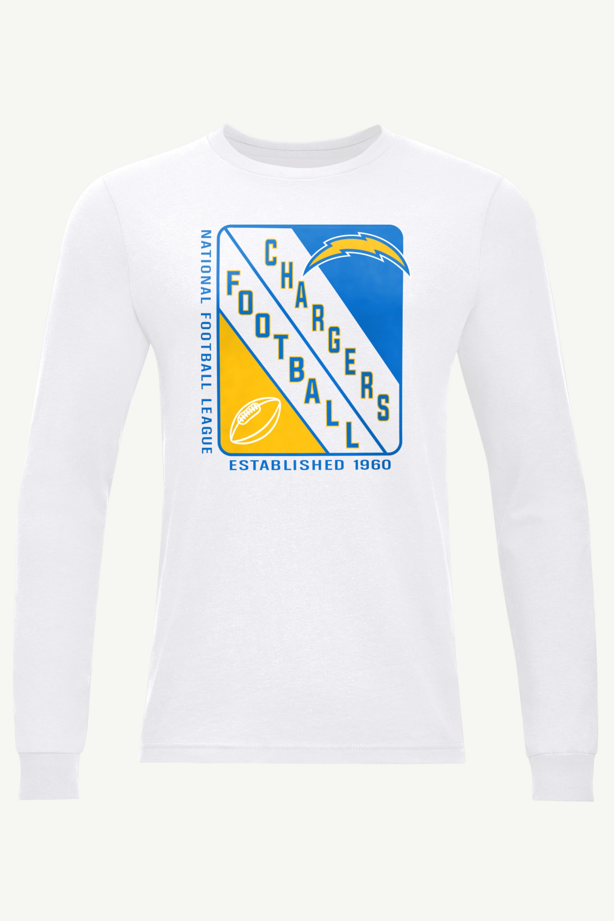 MENS LOS ANGELES CHARGERS SHIELD LOGO LONG SLEEVE T SHIRT View 1 | Los Angeles Chargers MENS LOS ANGELES CHARGERS SHIELD LOGO LONG SLEEVE T SHIRT View 1 | Los Angeles Chargers