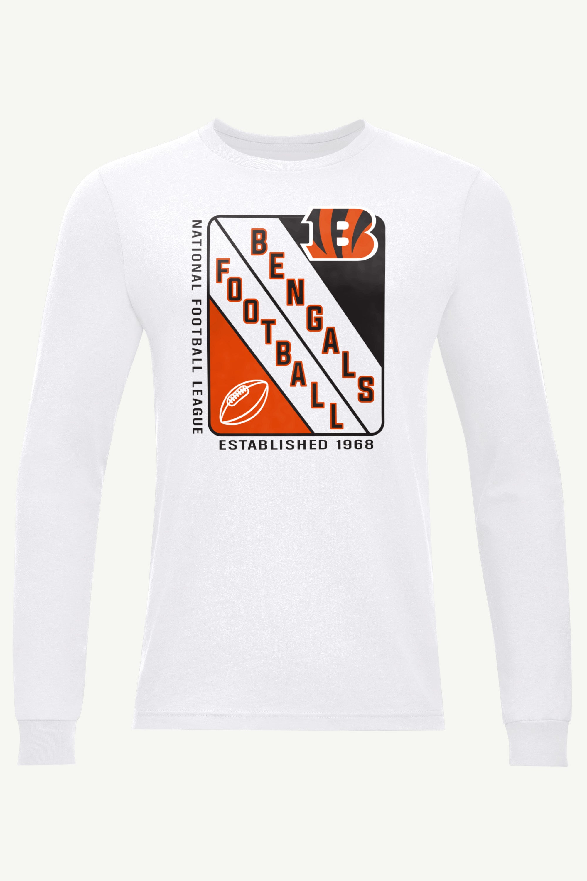 MENS CINCINNATI BENGALS SHIELD LOGO LONG SLEEVE T SHIRT View 1 | Cincinnati Bengals MENS CINCINNATI BENGALS SHIELD LOGO LONG SLEEVE T SHIRT View 1 | Cincinnati Bengals