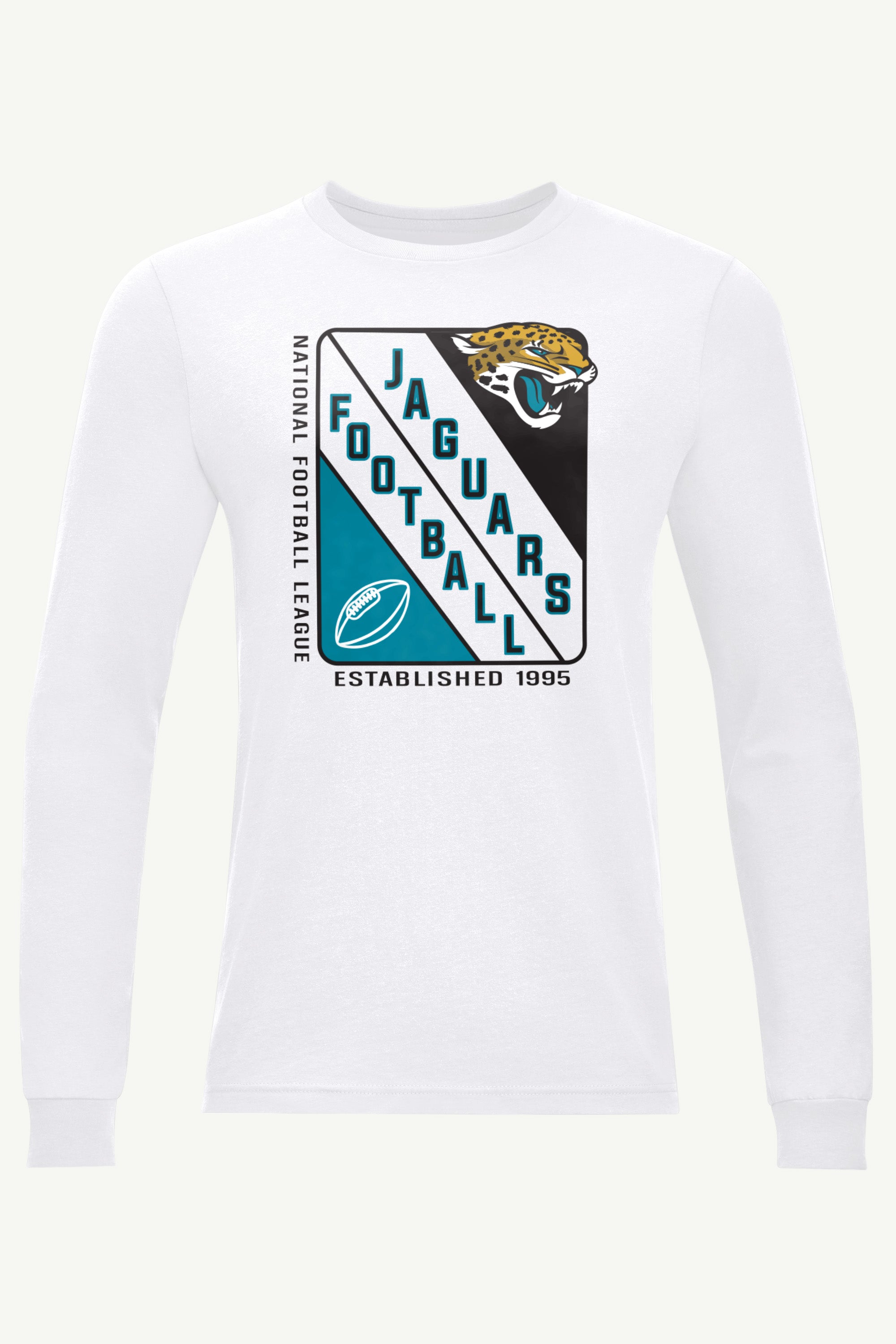 MENS JACKSONVILLE JAGUARS SHIELD LOGO LONG SLEEVE T SHIRT View 1 | Jacksonville Jaguars MENS JACKSONVILLE JAGUARS SHIELD LOGO LONG SLEEVE T SHIRT View 1 | Jacksonville Jaguars