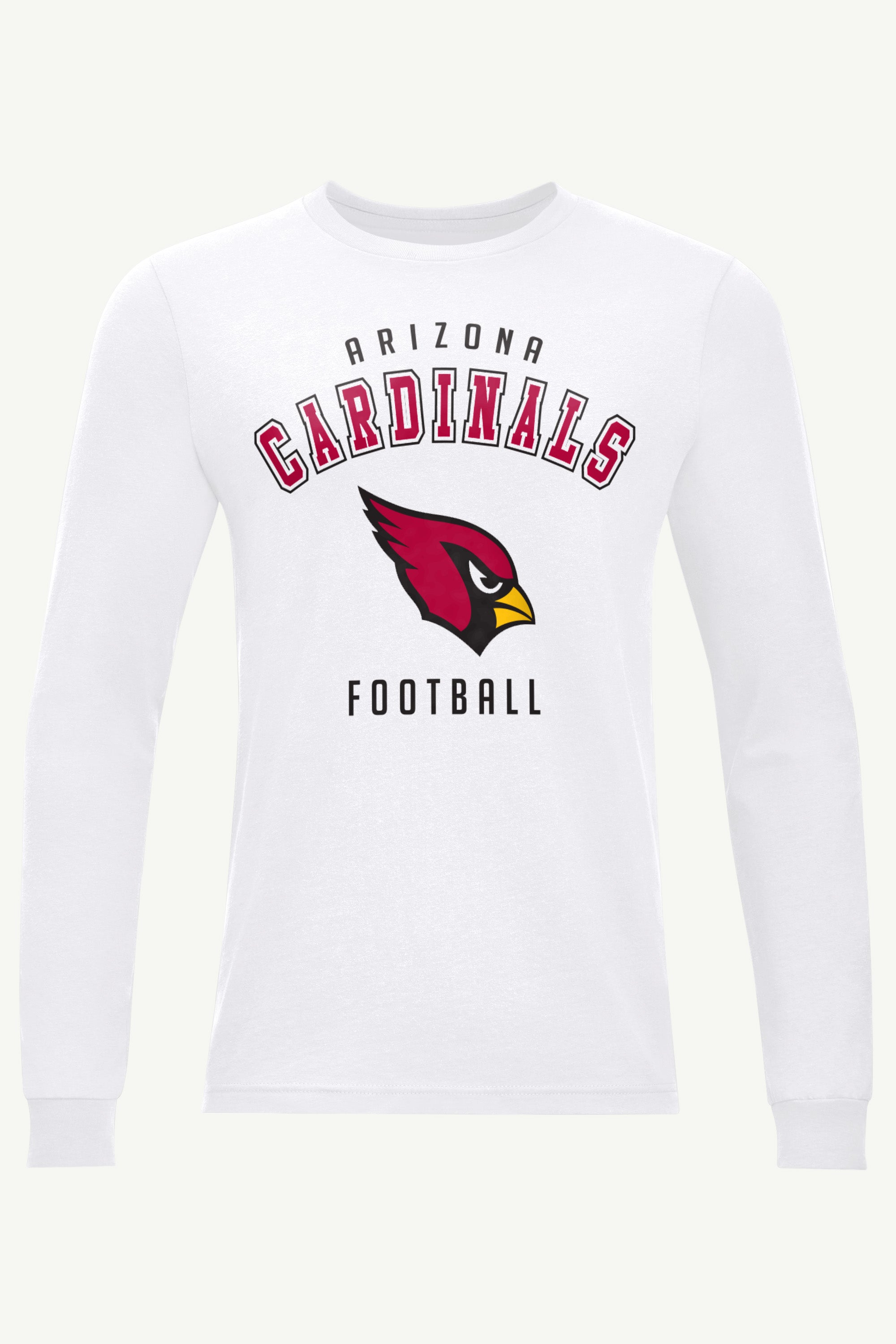 MENS ARIZONA CARDINALS LONG SLEEVE T SHIRT View 1 MENS ARIZONA CARDINALS LONG SLEEVE T SHIRT View 1
