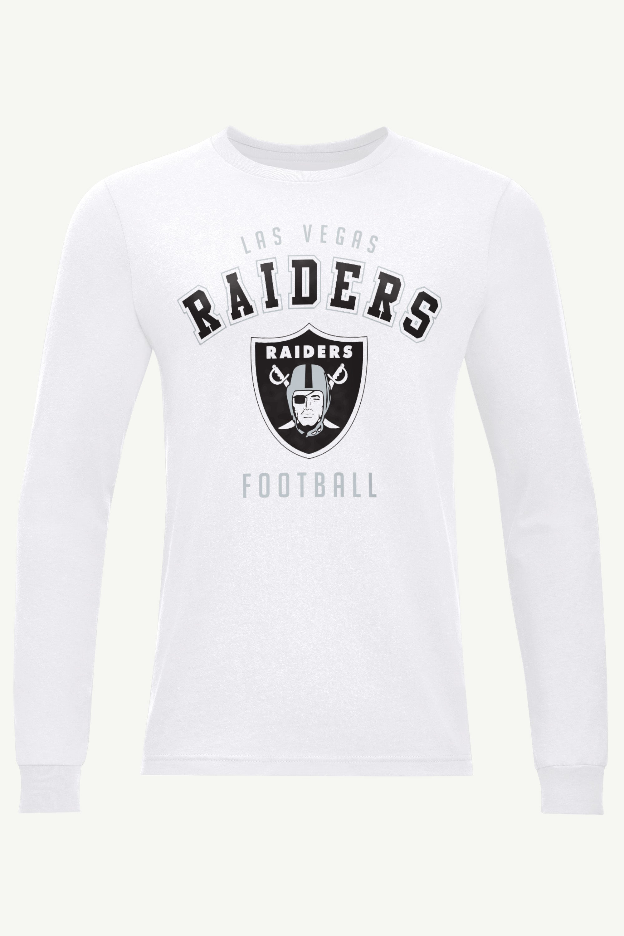 MENS LAS VEGAS RAIDERS LONG SLEEVE T SHIRT View 1 MENS LAS VEGAS RAIDERS LONG SLEEVE T SHIRT View 1