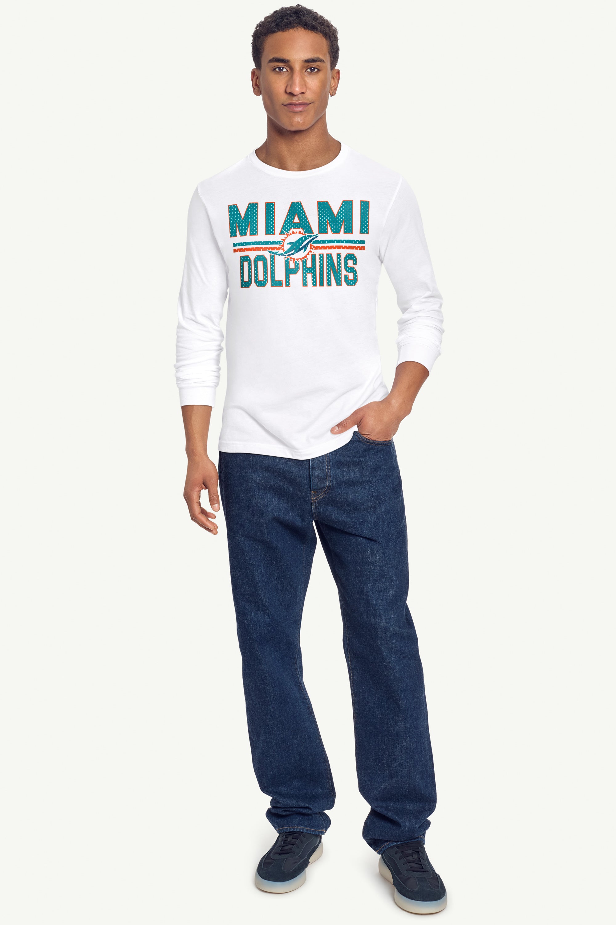 MENS MIAMI DOLPHINS MESH LOOK LONG SLEEVE T SHIRT View 3 | Miami Dolphins MENS MIAMI DOLPHINS MESH LOOK LONG SLEEVE T SHIRT View 3 | Miami Dolphins