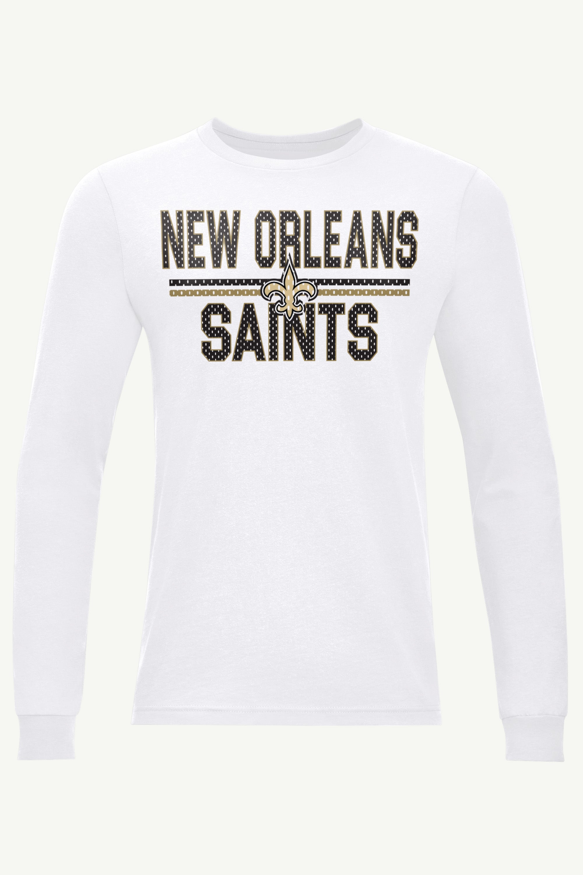 MENS NEW ORLEANS SAINTS MESH LOOK LONG SLEEVE T SHIRT View 1 | New Orleans Saints MENS NEW ORLEANS SAINTS MESH LOOK LONG SLEEVE T SHIRT View 1 | New Orleans Saints