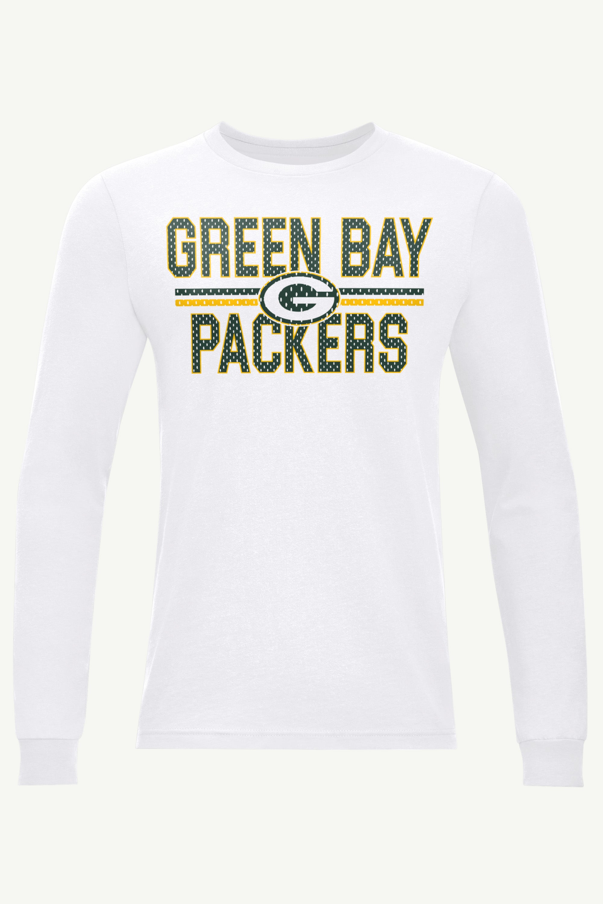 MENS GREEN BAY PACKERS MESH LOOK LONG SLEEVE T SHIRT View 1 MENS GREEN BAY PACKERS MESH LOOK LONG SLEEVE T SHIRT View 1