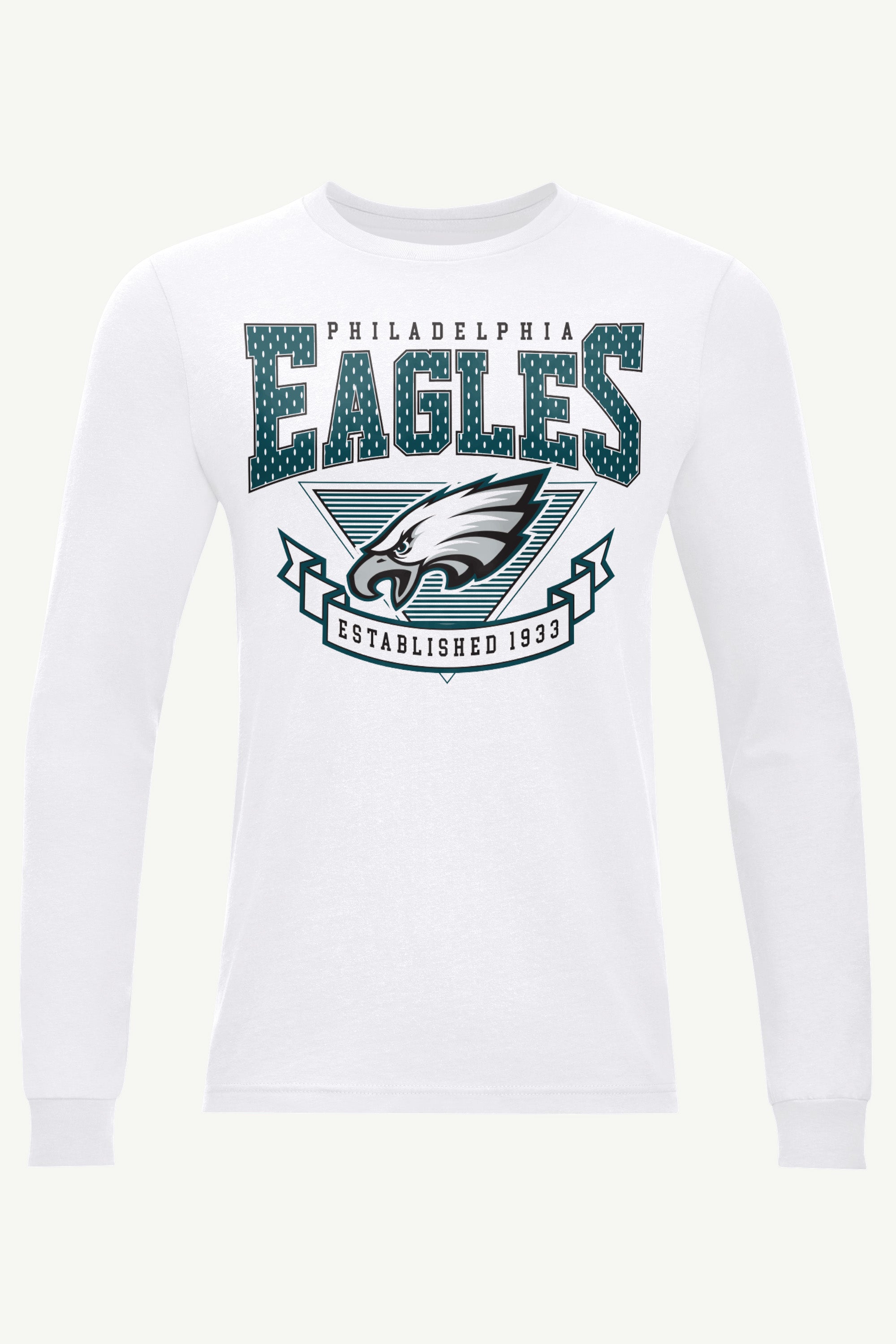 MENS PHILADELPHIA EAGLES 80's INSPIRED LONG SLEEVE T SHIRT View 1 | NFL MENS PHILADELPHIA EAGLES 80's INSPIRED LONG SLEEVE T SHIRT View 1 | NFL