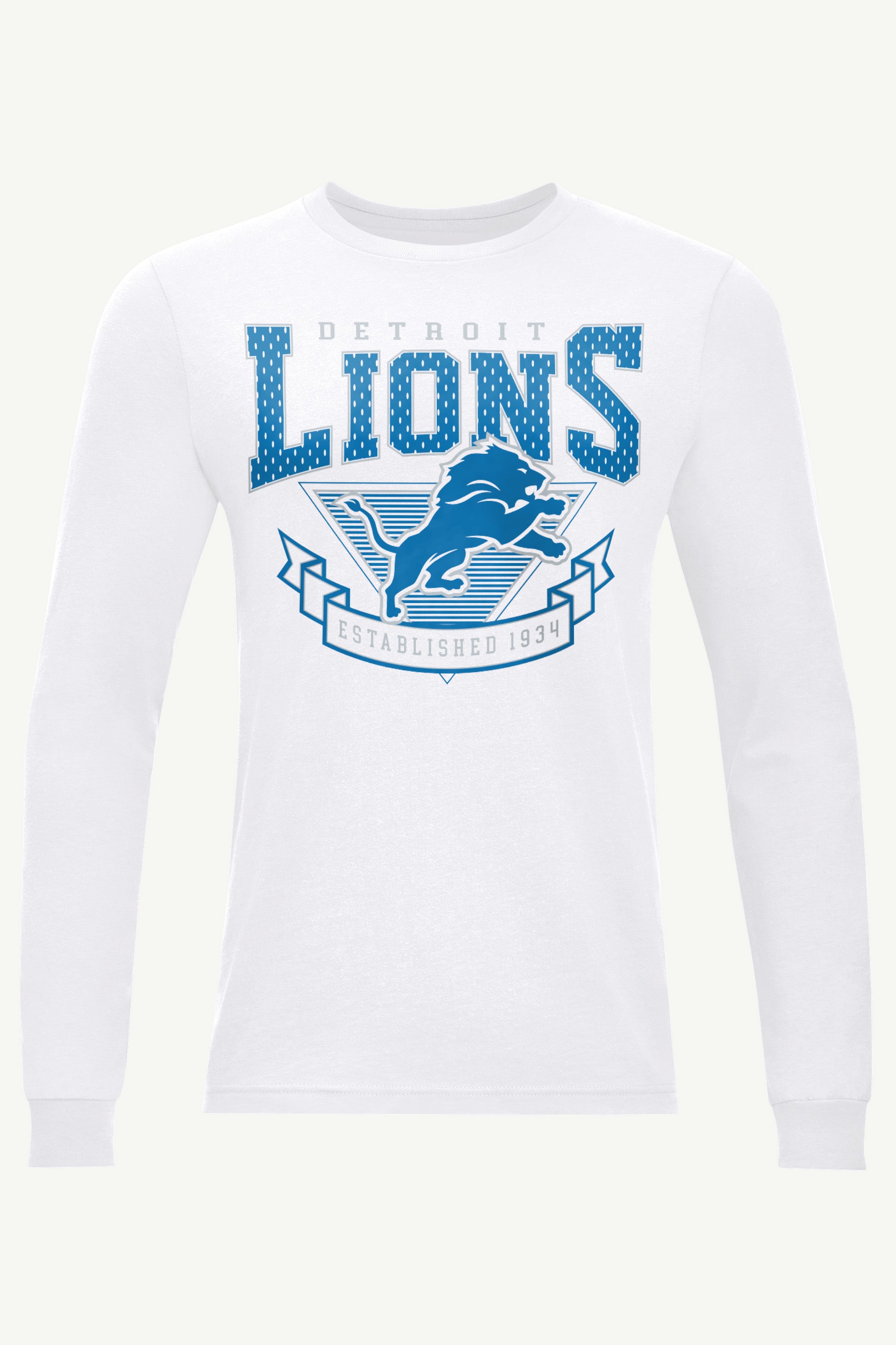 MENS DETROIT LIONS 80's INSPIRED LONG SLEEVE T SHIRT View 1 | Detroit Lions MENS DETROIT LIONS 80's INSPIRED LONG SLEEVE T SHIRT View 1 | Detroit Lions