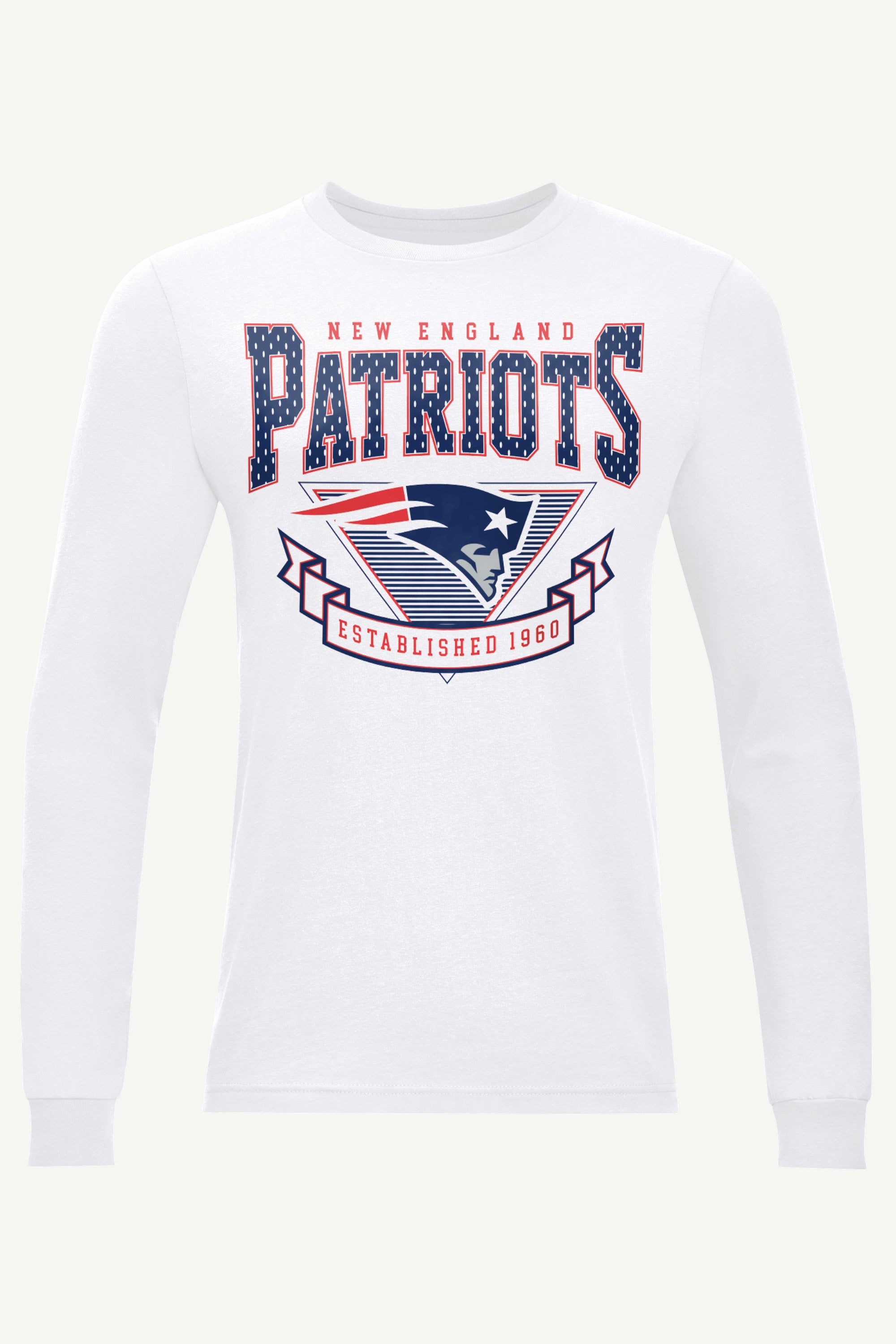 MENS NEW ENGLAND PATRIOTS 80's INSPIRED LONG SLEEVE T SHIRT View 1 | NFL MENS NEW ENGLAND PATRIOTS 80's INSPIRED LONG SLEEVE T SHIRT View 1 | NFL