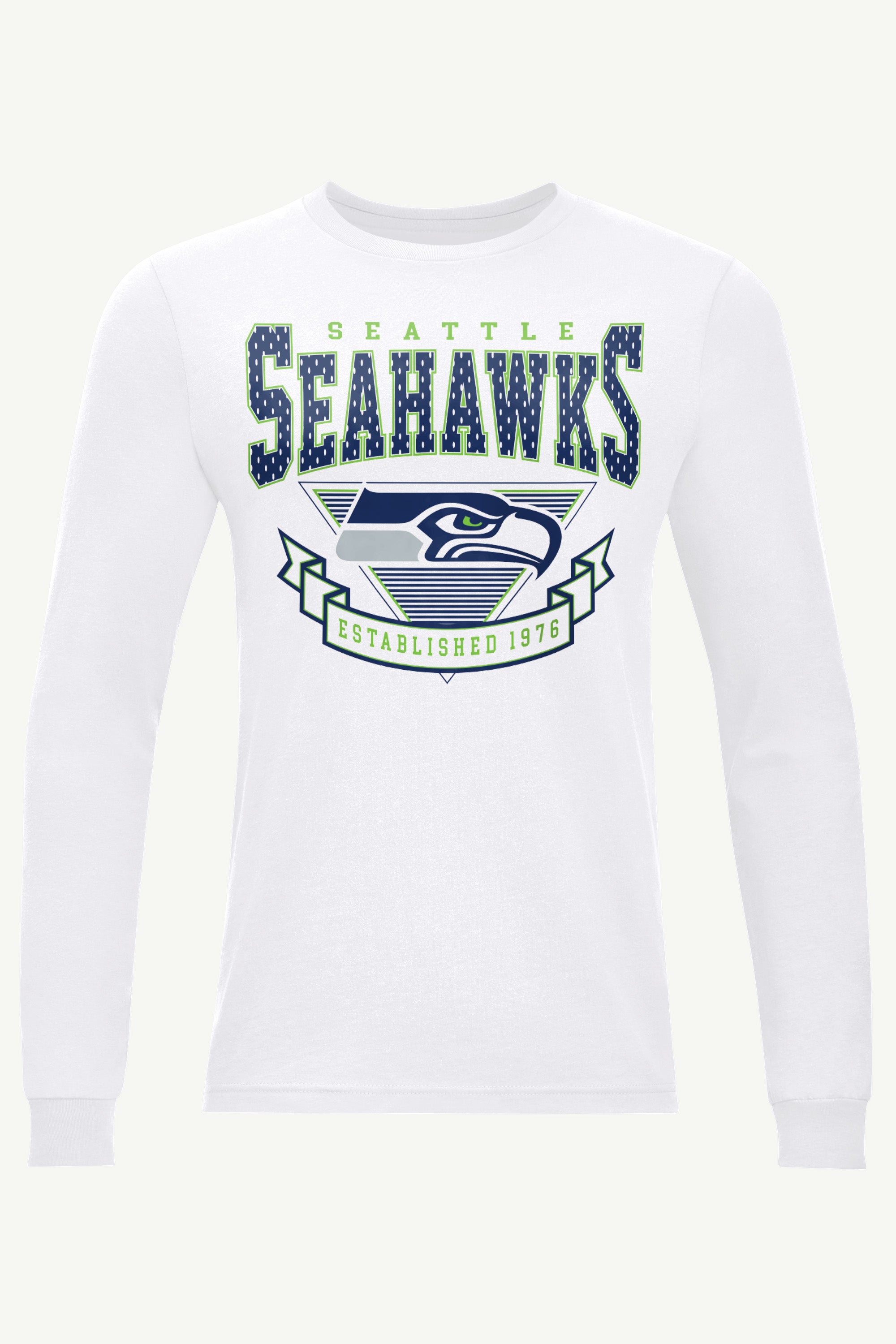 MENS SEATTLE SEAHAWKS 80's INSPIRED LONG SLEEVE T SHIRT View 1 | Men's T-Shirts MENS SEATTLE SEAHAWKS 80's INSPIRED LONG SLEEVE T SHIRT View 1 | Men's T-Shirts