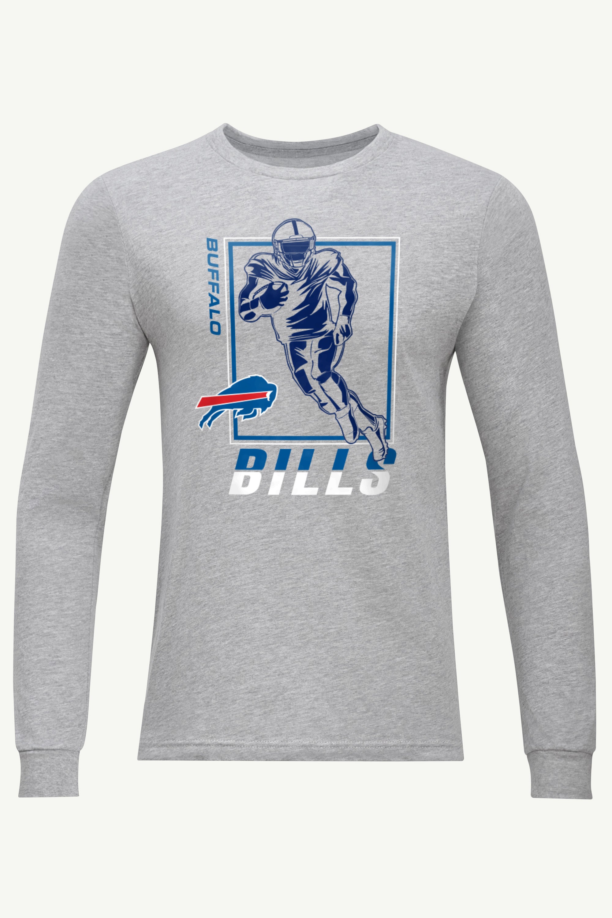 MENS BUFFALO BILLS PLAYER GRID LONG SLEEVE T SHIRT View 1 | Men's T-Shirts MENS BUFFALO BILLS PLAYER GRID LONG SLEEVE T SHIRT View 1 | Men's T-Shirts