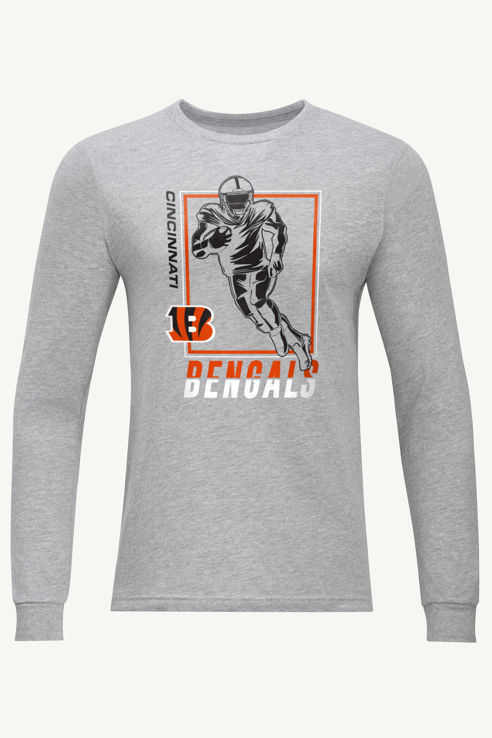 MENS CINCINNATI BENGALS PLAYER GRID LONG SLEEVE T SHIRT View 1 | Cincinnati Bengals MENS CINCINNATI BENGALS PLAYER GRID LONG SLEEVE T SHIRT View 1 | Cincinnati Bengals