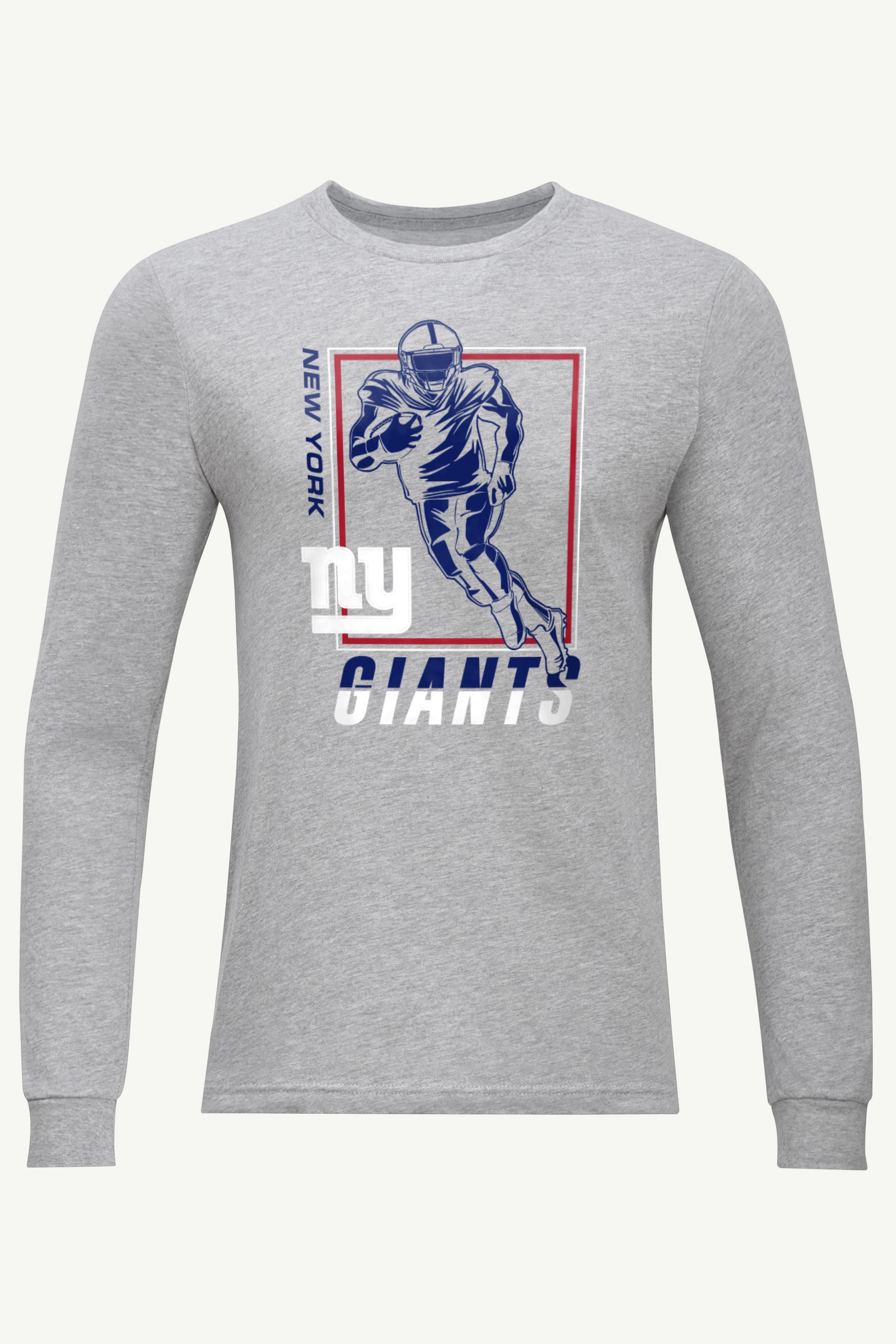 MENS NEW YORK GIANTS PLAYER GRID LONG SLEEVE T SHIRT View 1 | DTG MENS NEW YORK GIANTS PLAYER GRID LONG SLEEVE T SHIRT View 1 | DTG