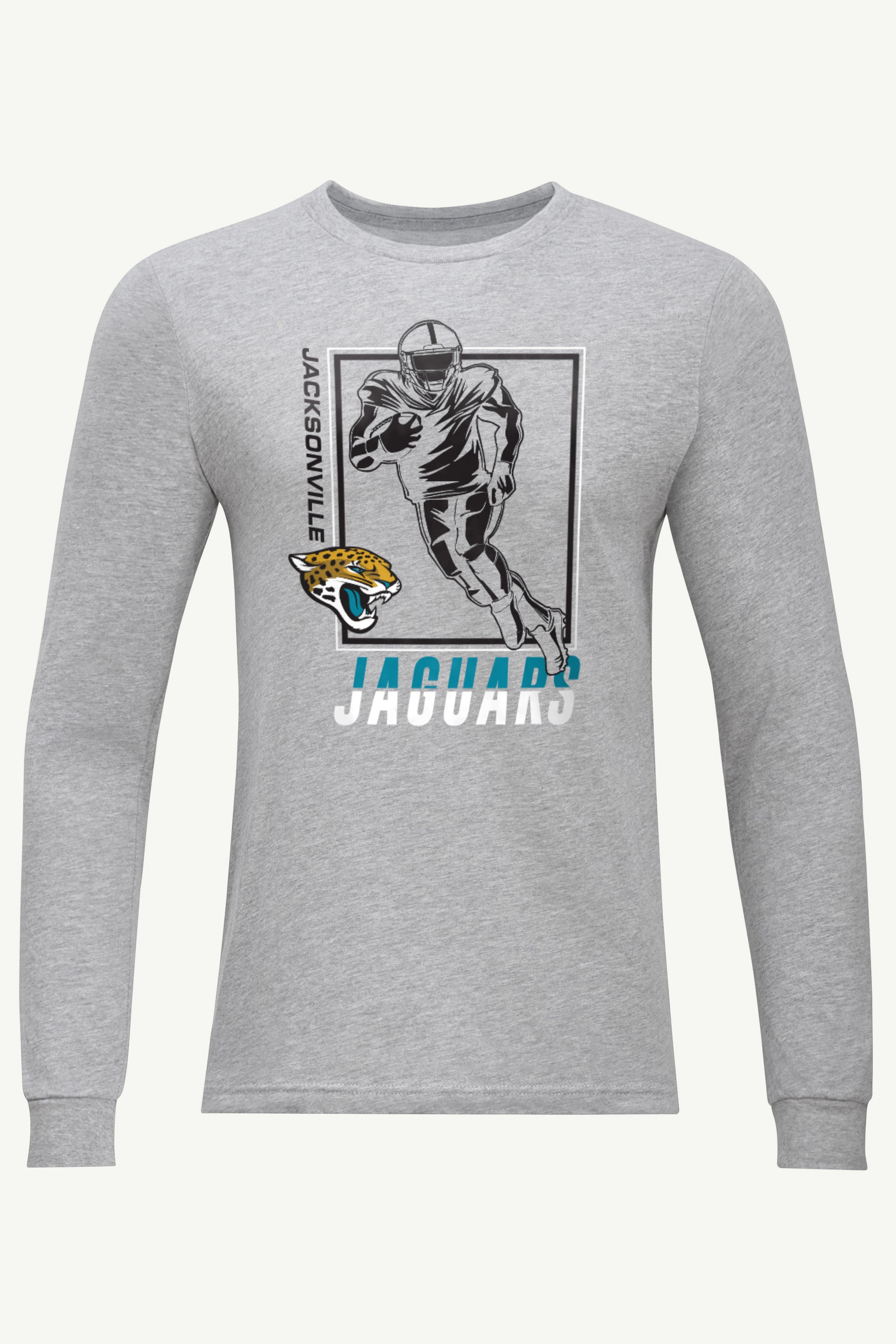 MENS JACKSONVILLE JAGUARS PLAYER GRID LONG SLEEVE T SHIRT View 1 | Jacksonville Jaguars MENS JACKSONVILLE JAGUARS PLAYER GRID LONG SLEEVE T SHIRT View 1 | Jacksonville Jaguars