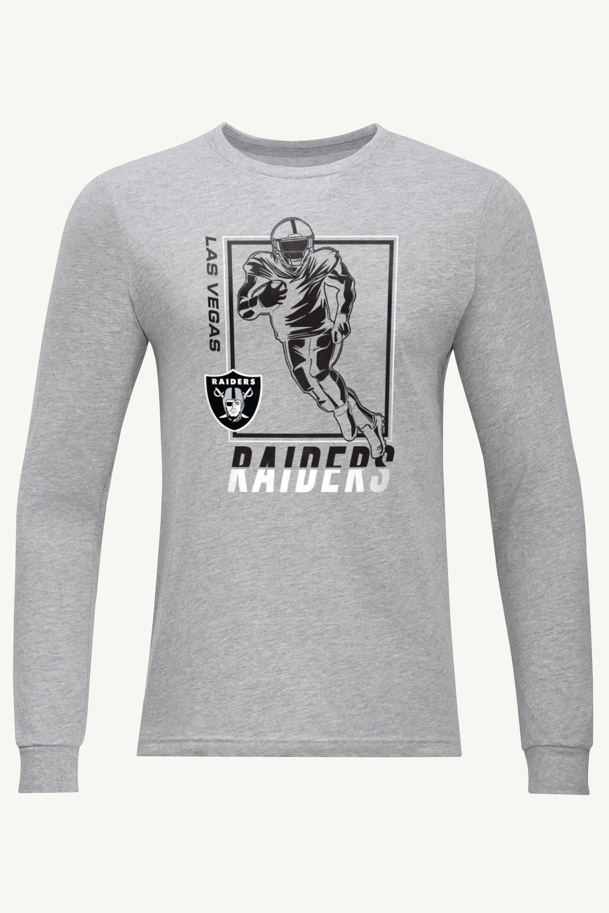 MENS LAS VEGAS RAIDERS PLAYER GRID LONG SLEEVE T SHIRT View 1 | NFL MENS LAS VEGAS RAIDERS PLAYER GRID LONG SLEEVE T SHIRT View 1 | NFL