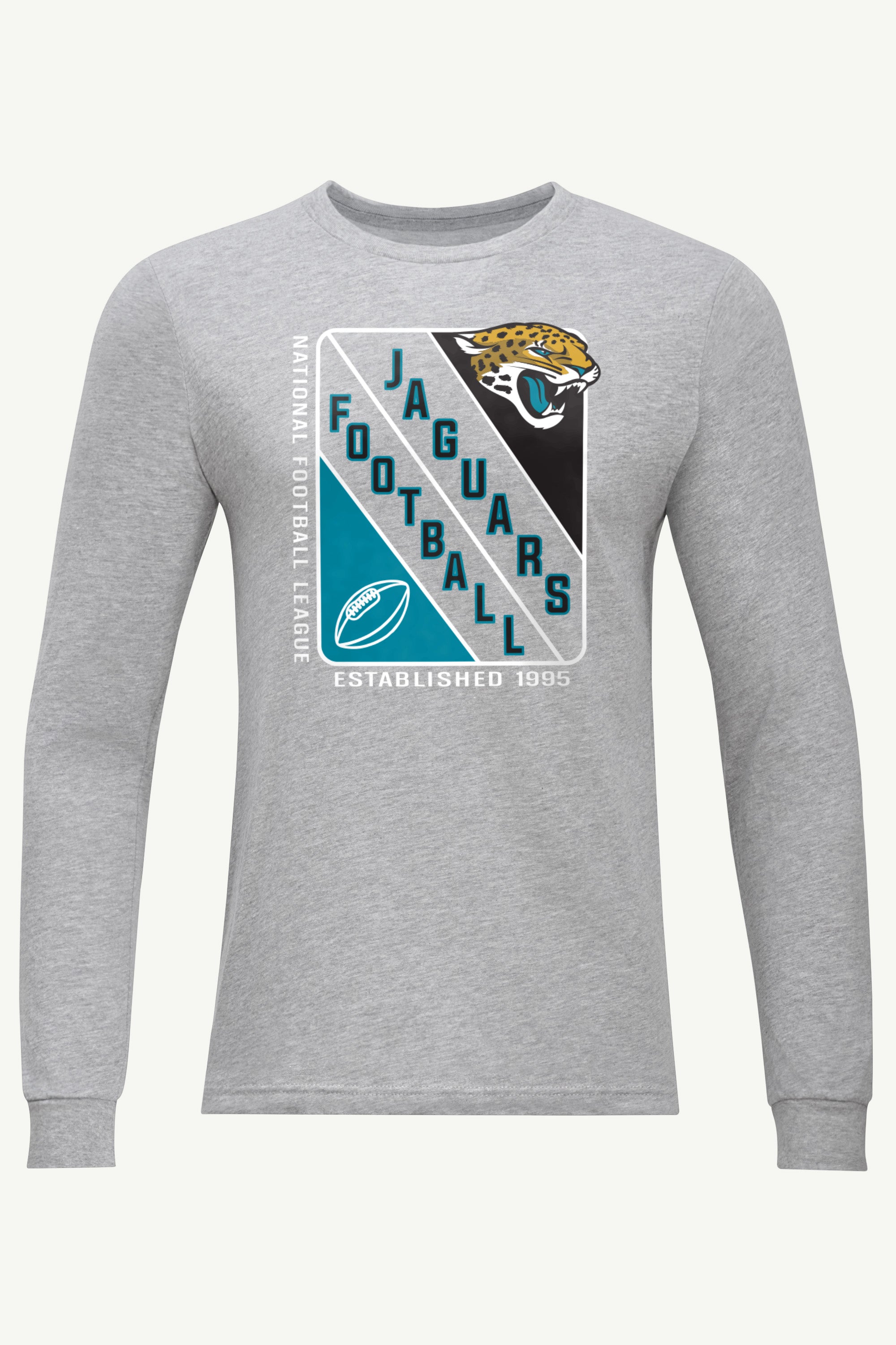 MENS JACKSONVILLE JAGUARS SHIELD LOGO LONG SLEEVE T SHIRT View 1 | Jacksonville Jaguars MENS JACKSONVILLE JAGUARS SHIELD LOGO LONG SLEEVE T SHIRT View 1 | Jacksonville Jaguars