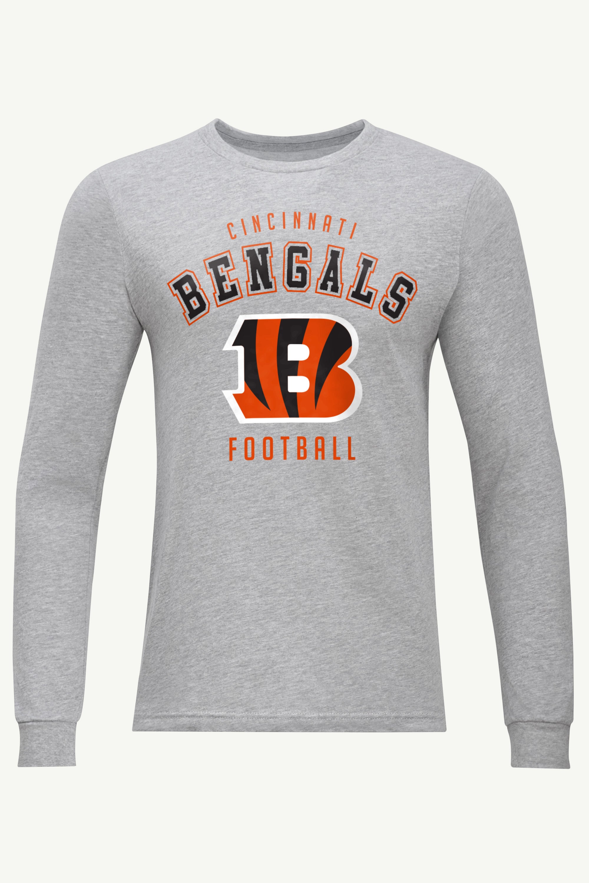 MENS CINCINNATI BENGALS LONG SLEEVE T SHIRT View 1 MENS CINCINNATI BENGALS LONG SLEEVE T SHIRT View 1