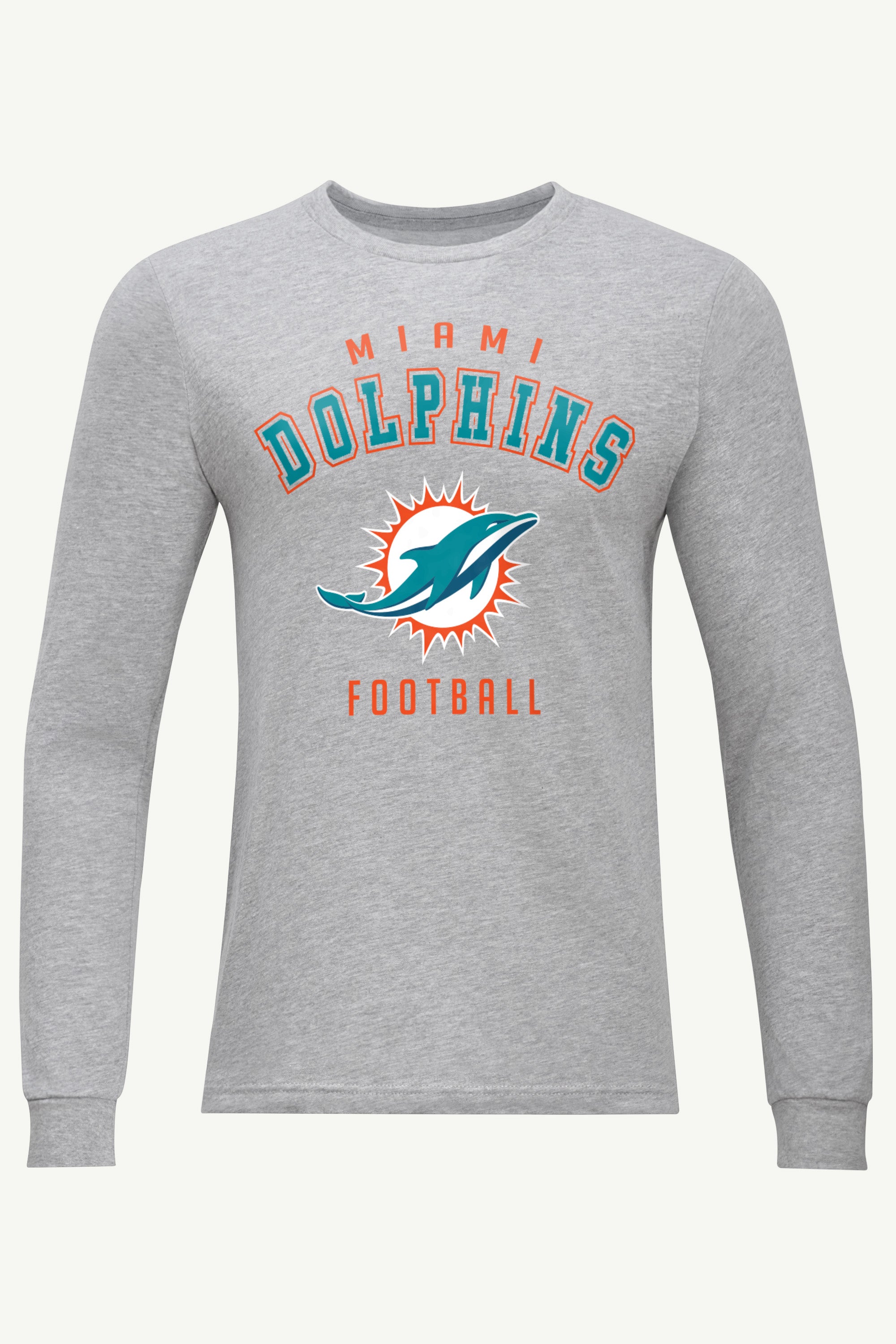 MENS MIAMI DOLPHINS LOGO LONG SLEEVE T SHIRT View 1 | Miami Dolphins MENS MIAMI DOLPHINS LOGO LONG SLEEVE T SHIRT View 1 | Miami Dolphins
