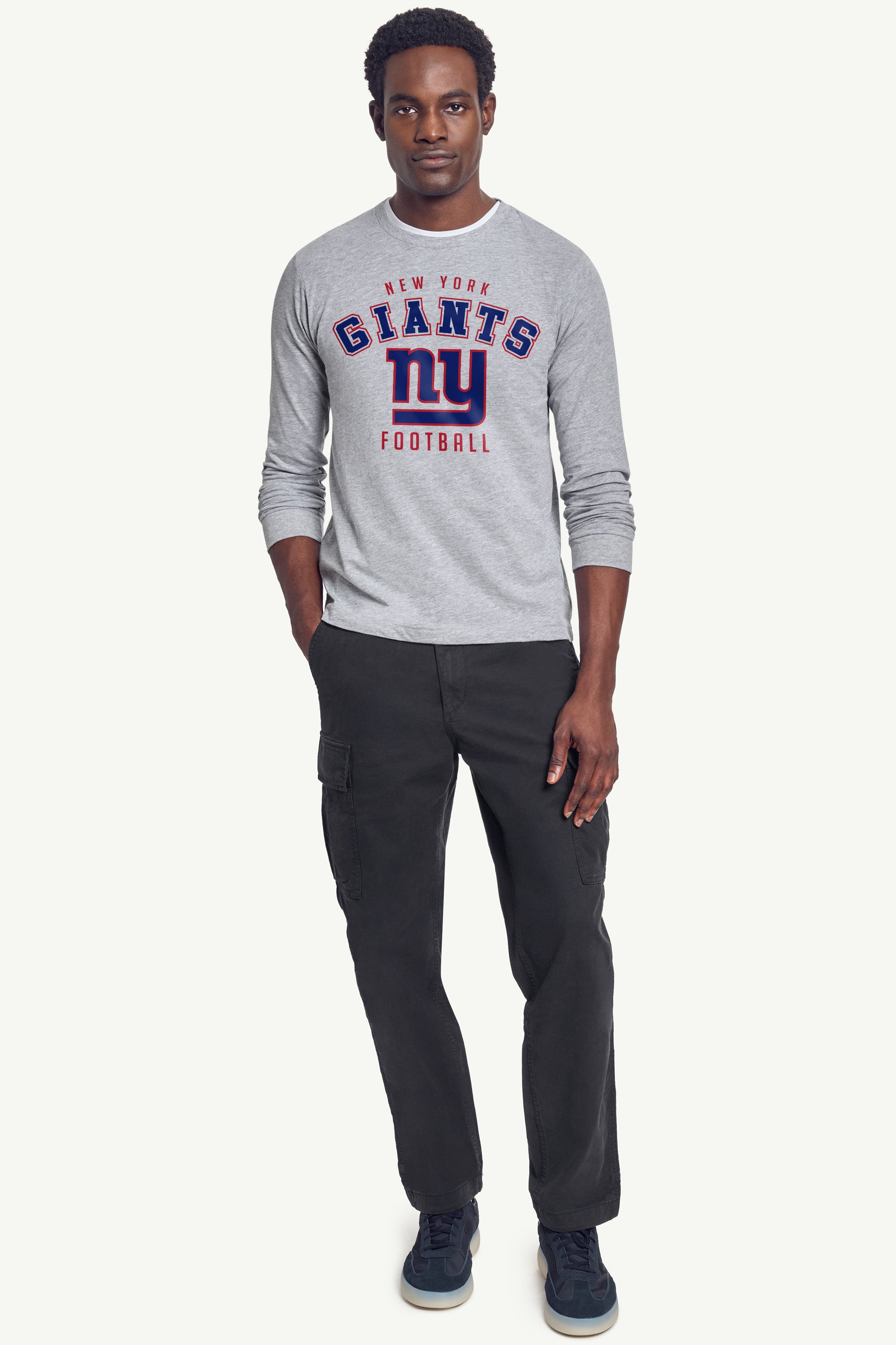 MENS NEW YORK GIANTS LONG SLEEVE T SHIRT View 3 MENS NEW YORK GIANTS LONG SLEEVE T SHIRT View 3