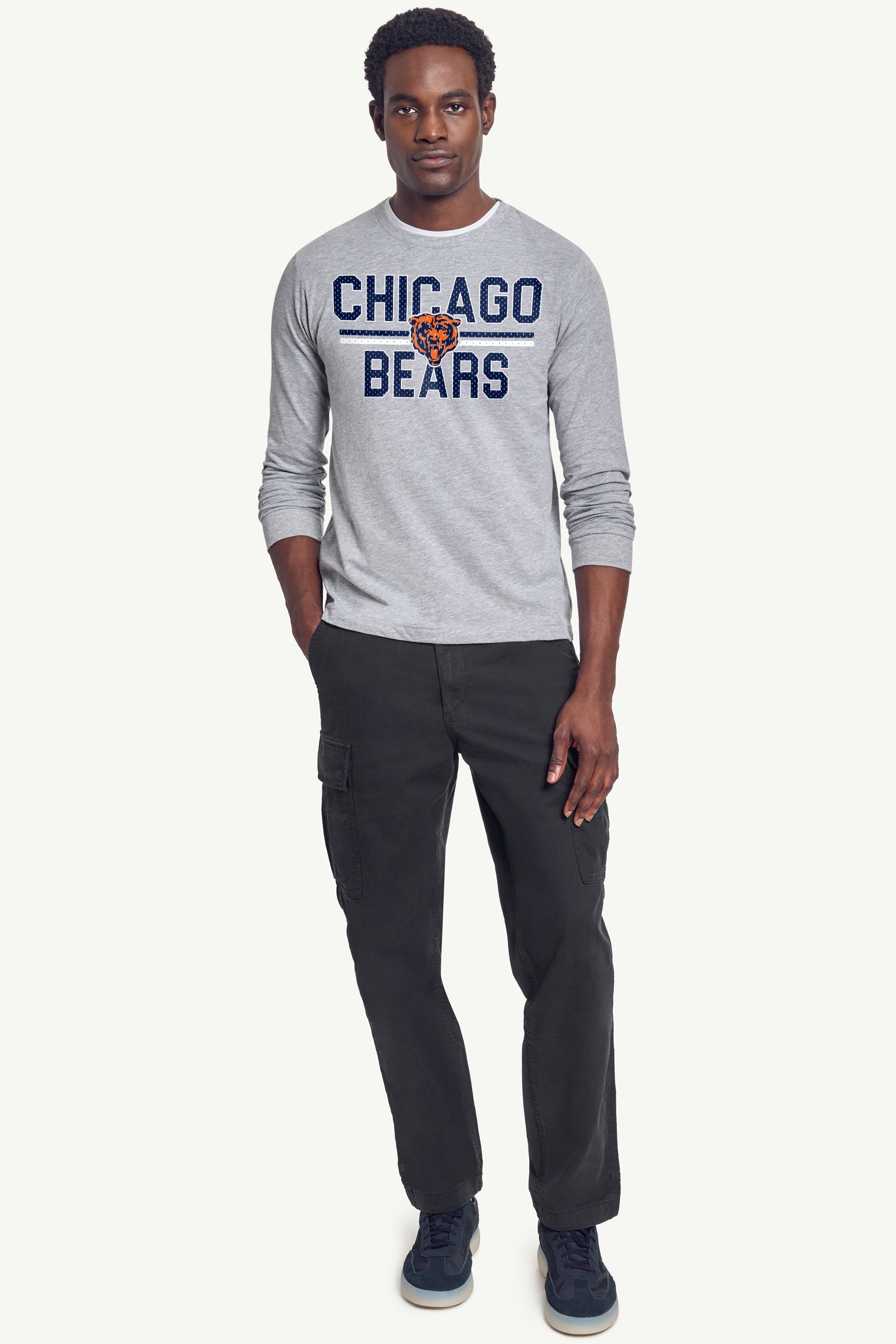 MENS CHICAGO BEARS MESH LOOK LONG SLEEVE T SHIRT View 3 | Chicago Bears MENS CHICAGO BEARS MESH LOOK LONG SLEEVE T SHIRT View 3 | Chicago Bears