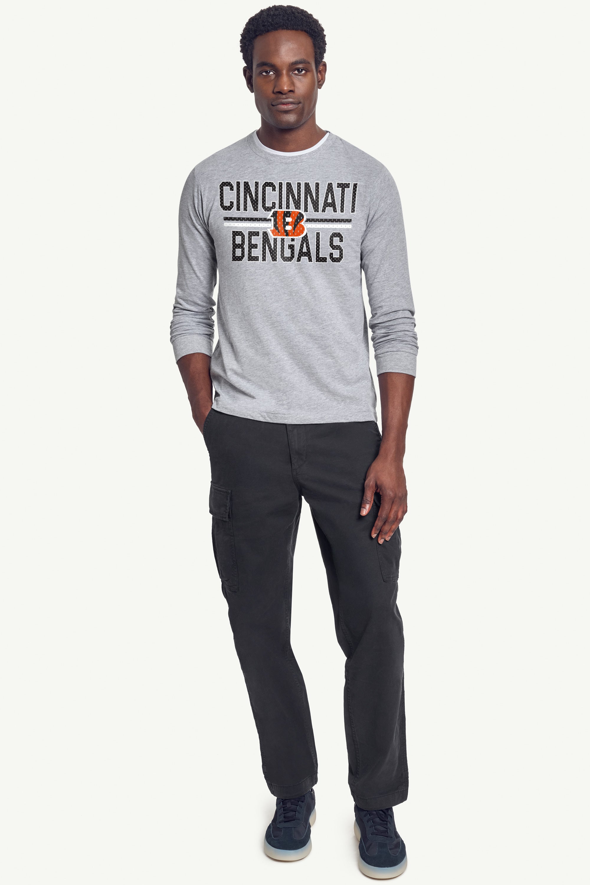 MENS CINCINNATI BENGALS MESH LOOK LONG SLEEVE T SHIRT View 3 | Cincinnati Bengals MENS CINCINNATI BENGALS MESH LOOK LONG SLEEVE T SHIRT View 3 | Cincinnati Bengals