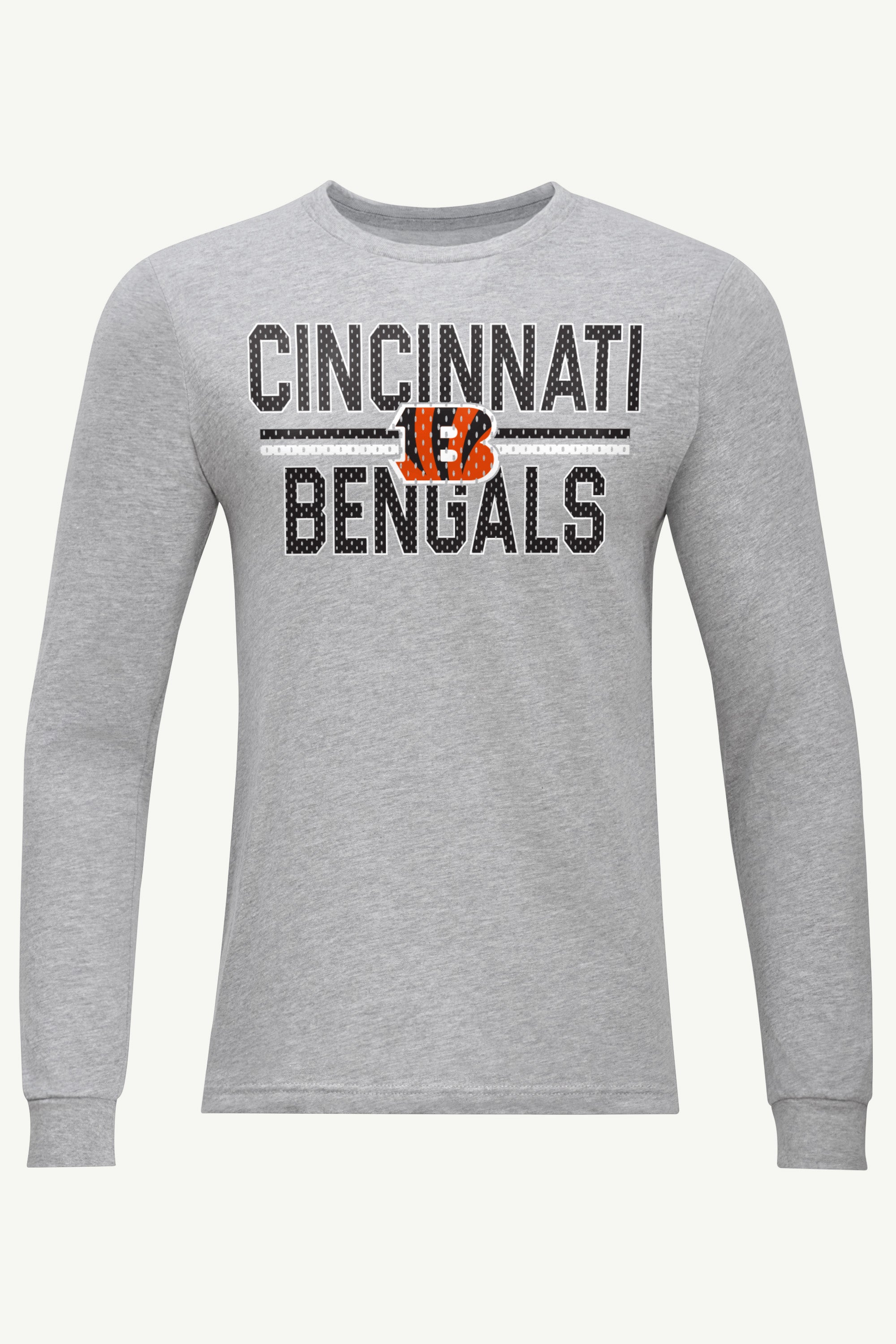 MENS CINCINNATI BENGALS MESH LOOK LONG SLEEVE T SHIRT View 1 | NFL MENS CINCINNATI BENGALS MESH LOOK LONG SLEEVE T SHIRT View 1 | NFL