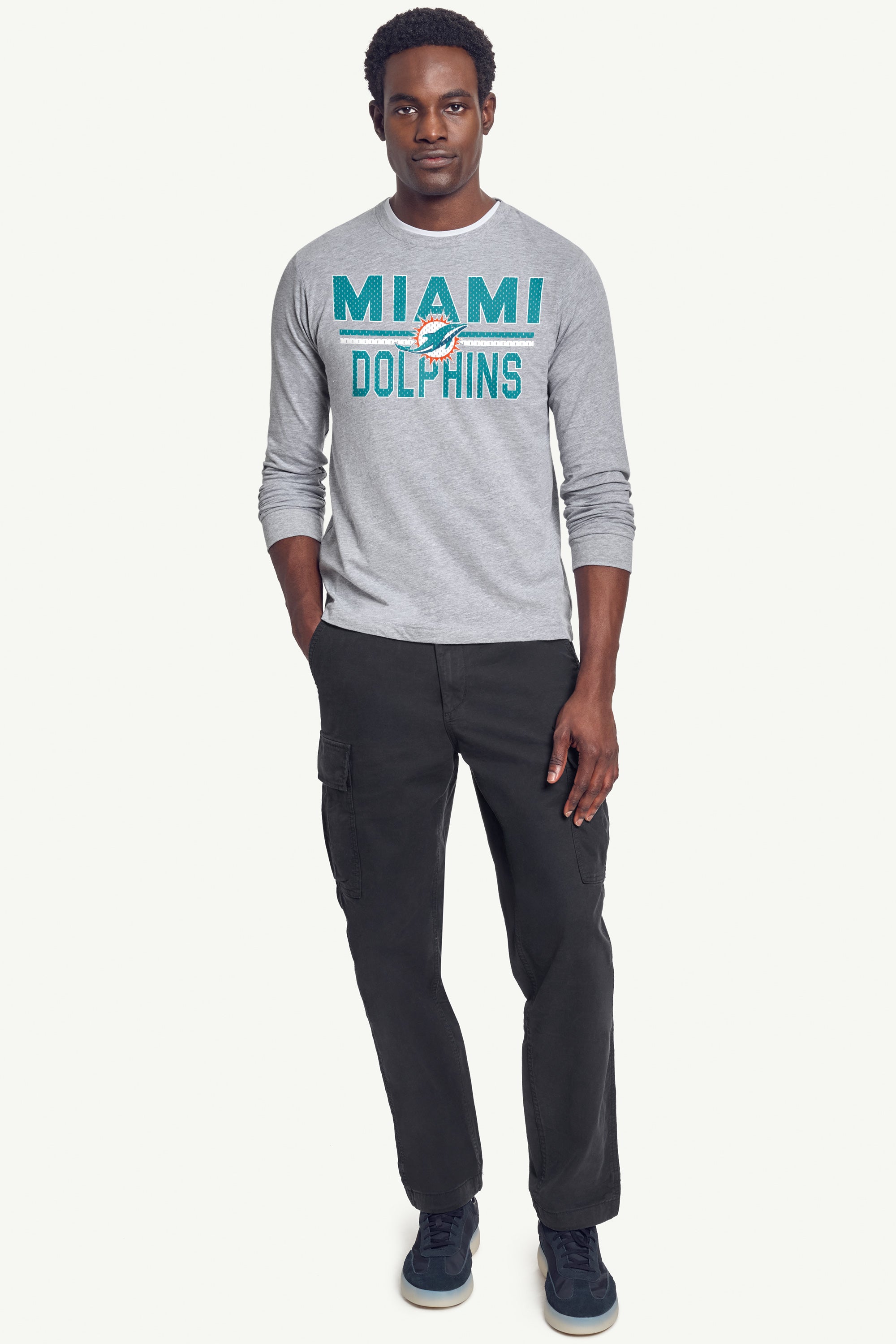 MENS MIAMI DOLPHINS MESH LOOK LONG SLEEVE T SHIRT View 3 | Miami Dolphins MENS MIAMI DOLPHINS MESH LOOK LONG SLEEVE T SHIRT View 3 | Miami Dolphins