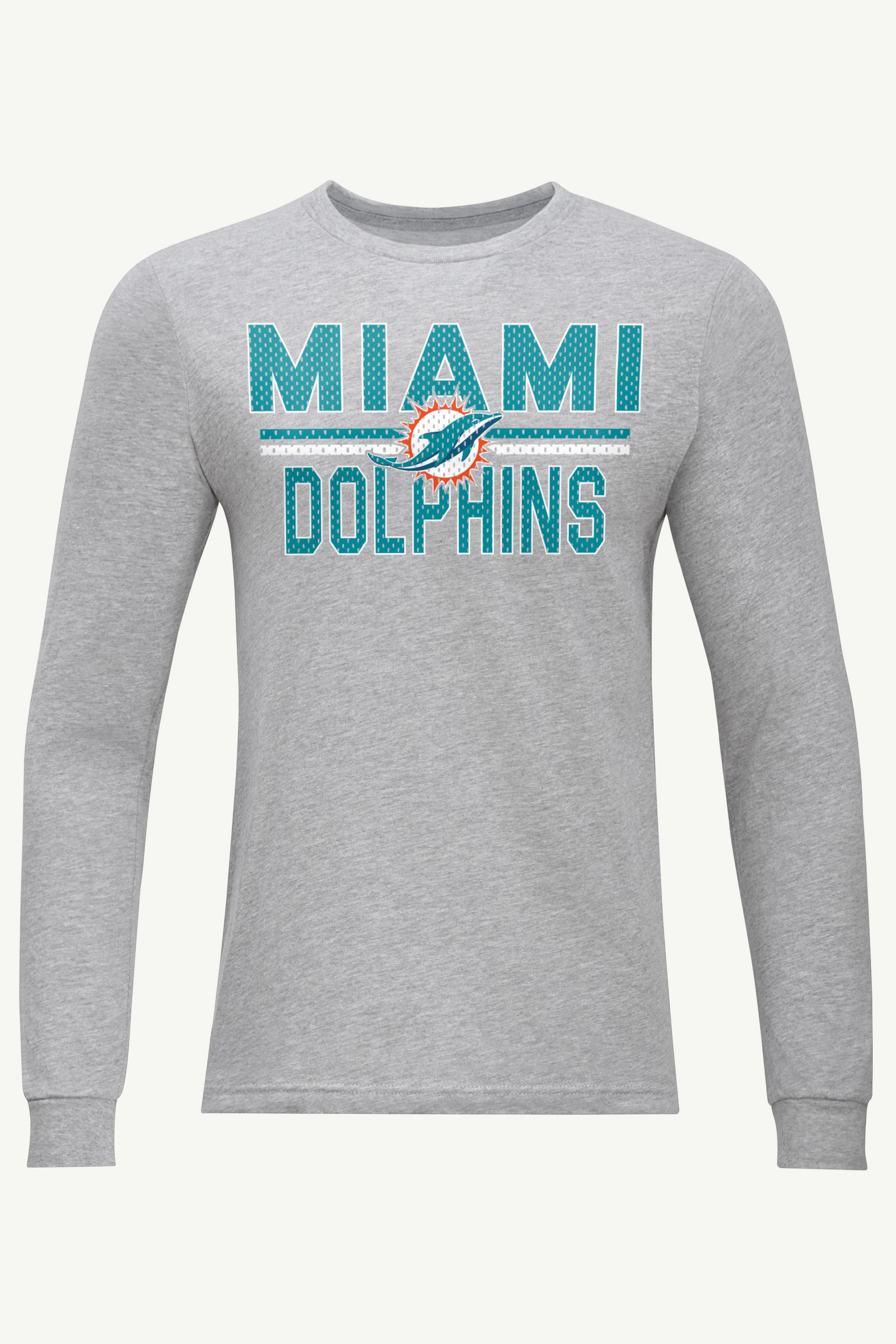 MENS MIAMI DOLPHINS MESH LOOK LONG SLEEVE T SHIRT View 1 | NFL MENS MIAMI DOLPHINS MESH LOOK LONG SLEEVE T SHIRT View 1 | NFL
