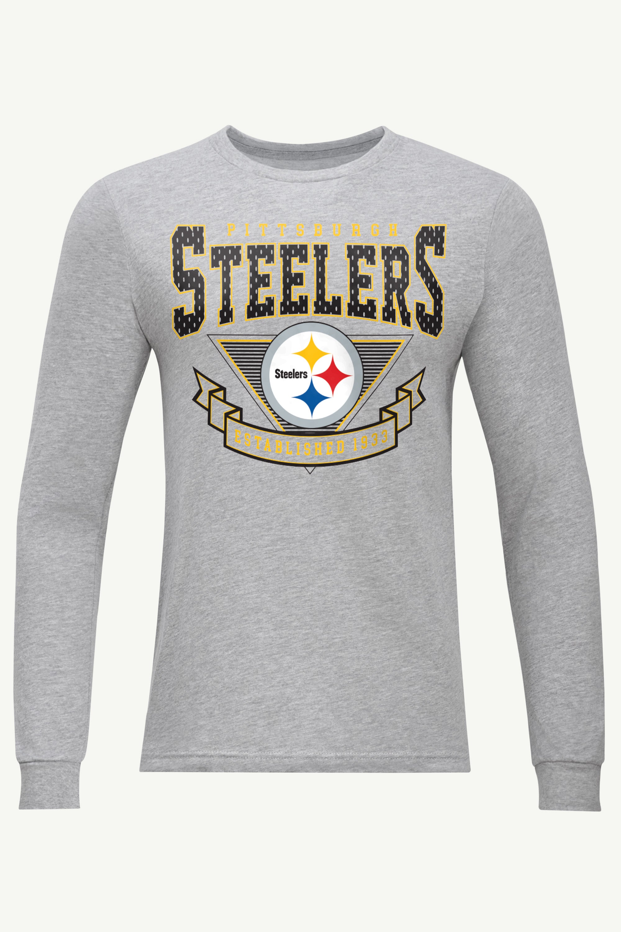 MENS PITTSBURGH STEELERS 80's INSPIRED LONG SLEEVE T SHIRT View 1 MENS PITTSBURGH STEELERS 80's INSPIRED LONG SLEEVE T SHIRT View 1