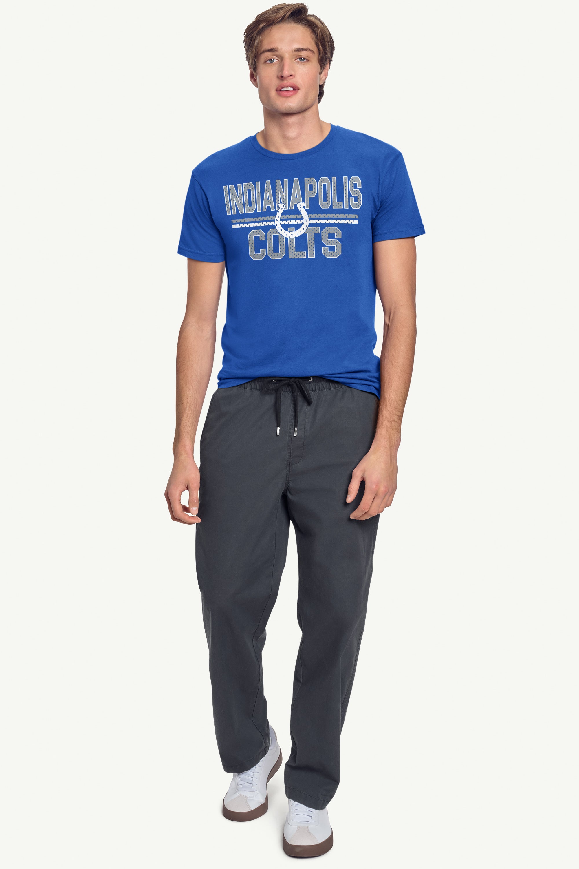 MENS INDIANAPOLIS COLTS MESH LOOK T SHIRT View 3 MENS INDIANAPOLIS COLTS MESH LOOK T SHIRT View 3