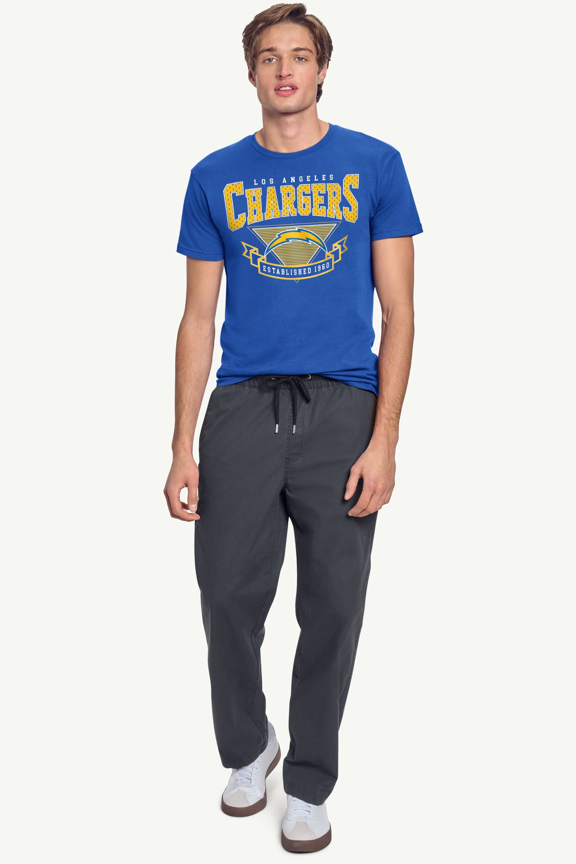 MENS LOS ANGELES CHARGERS 80's INSPIRED T SHIRT View 3 MENS LOS ANGELES CHARGERS 80's INSPIRED T SHIRT View 3
