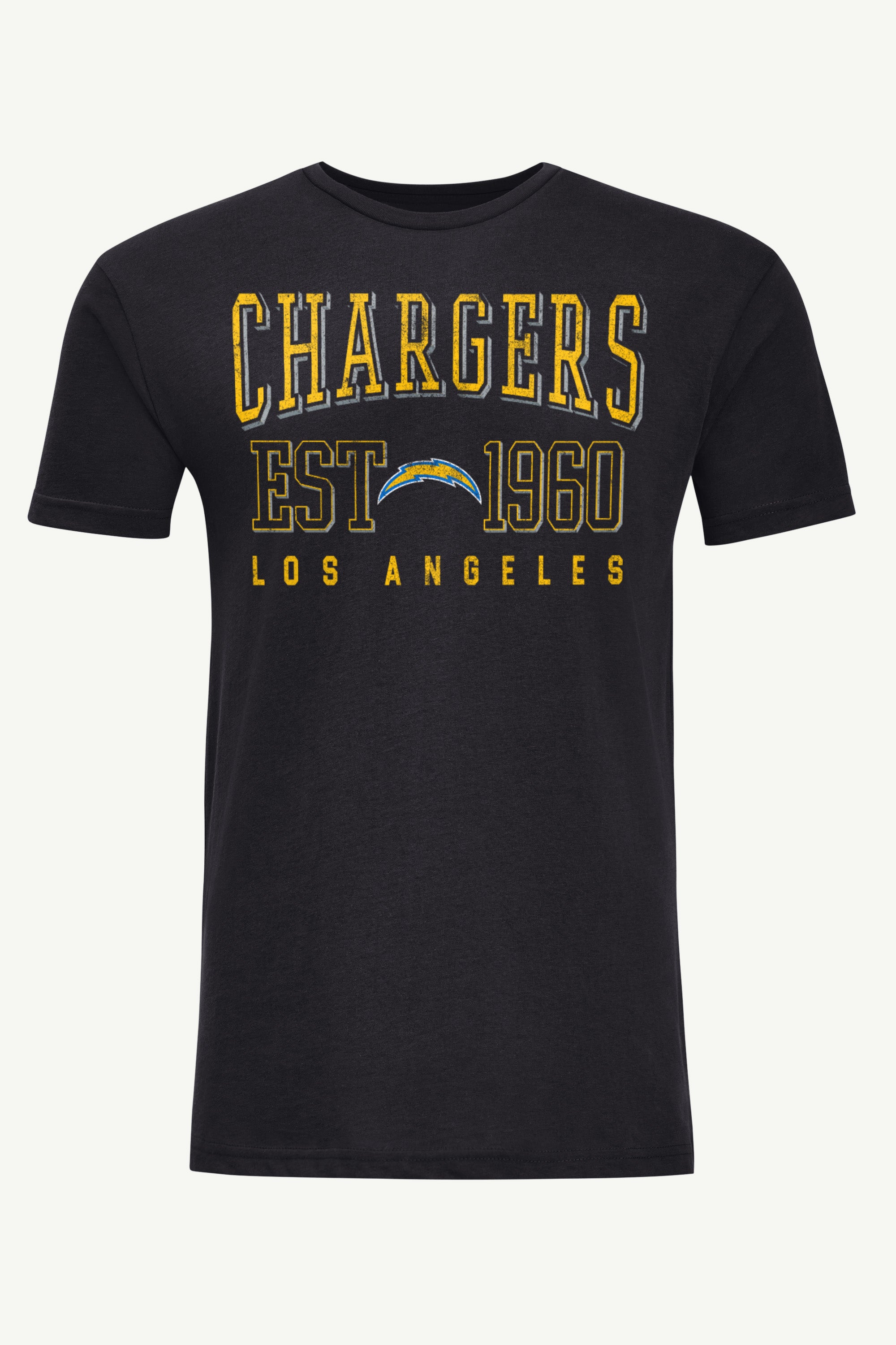 MENS LOS ANGELES CHARGERS RETRO T SHIRT View 1 MENS LOS ANGELES CHARGERS RETRO T SHIRT View 1