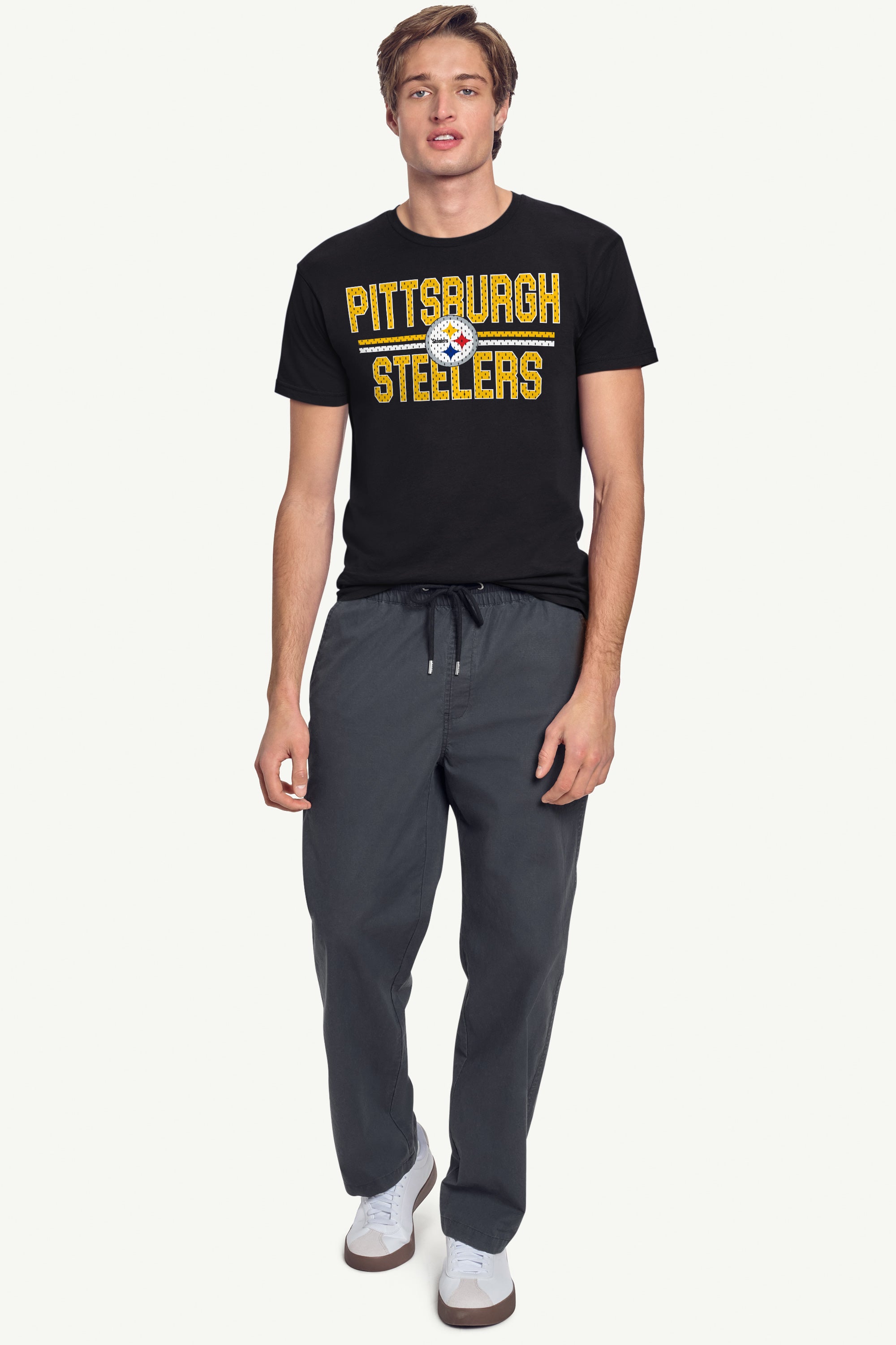MENS PITTSBURGH STEELERS MESH LOOK T SHIRT View 3 | NFL MENS PITTSBURGH STEELERS MESH LOOK T SHIRT View 3 | NFL