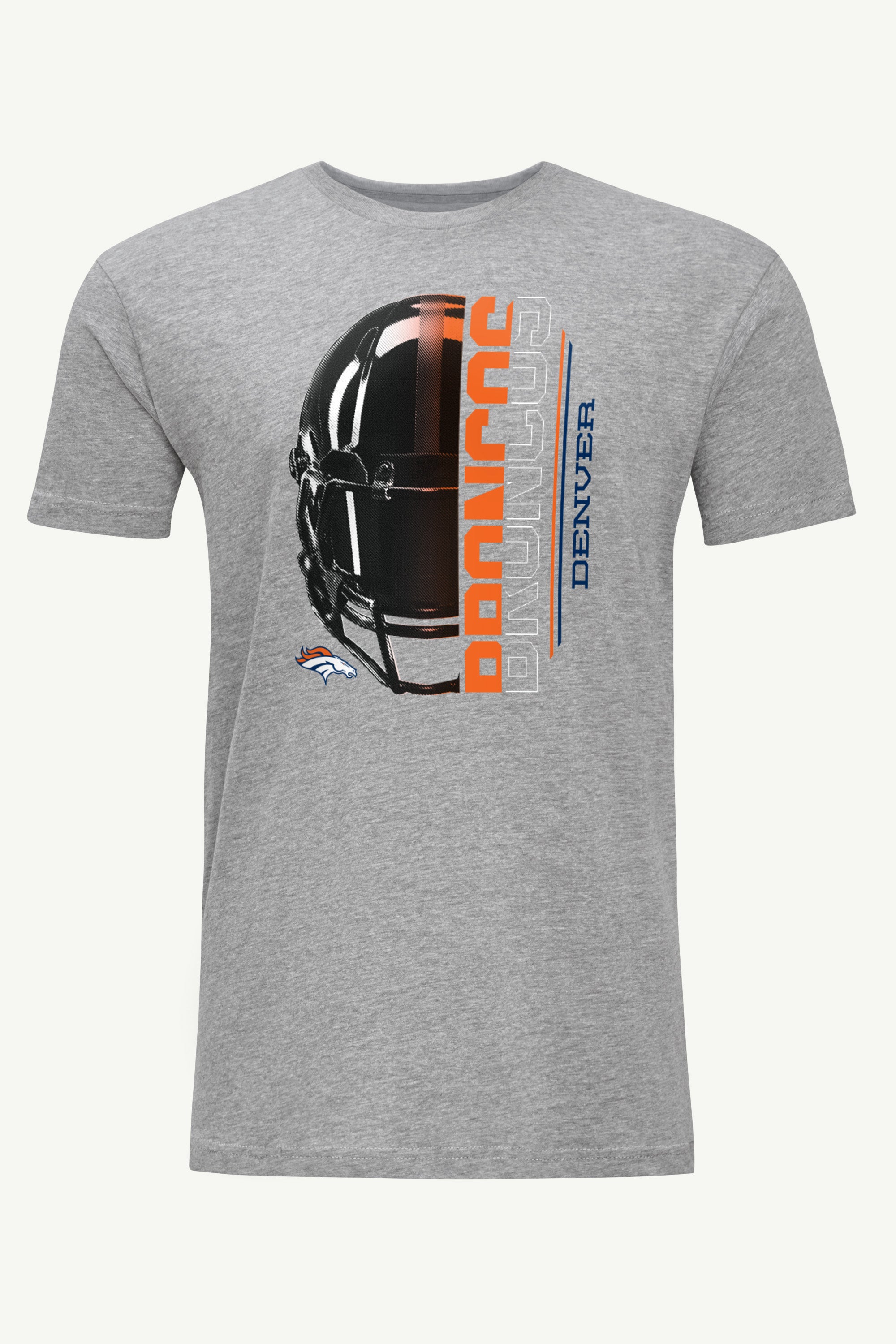 MENS DENVER BRONCOS HALF HELMET T SHIRT View 1 | NFL MENS DENVER BRONCOS HALF HELMET T SHIRT View 1 | NFL