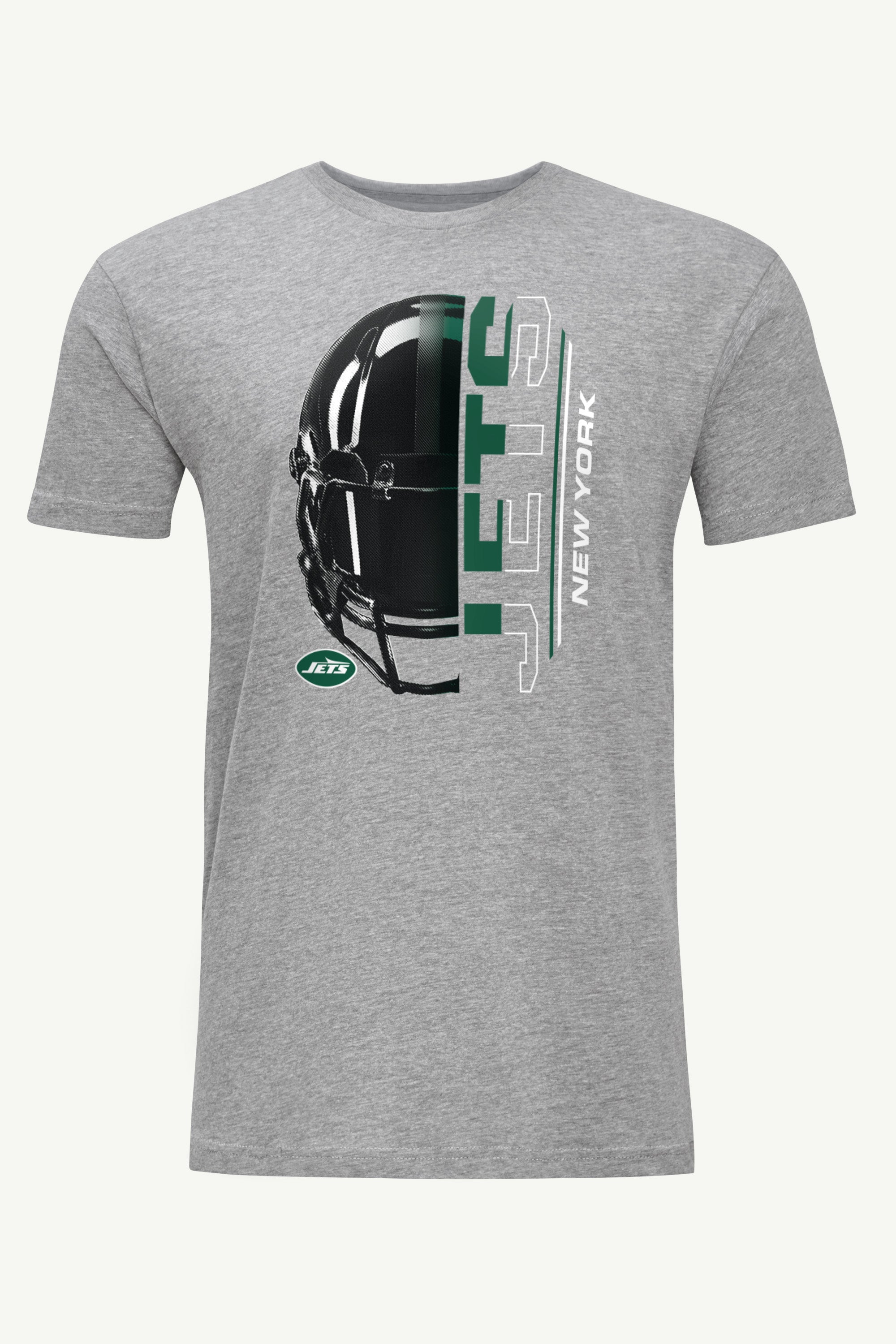 MENS NEW YORK JETS HALF HELMET T SHIRT View 1 MENS NEW YORK JETS HALF HELMET T SHIRT View 1