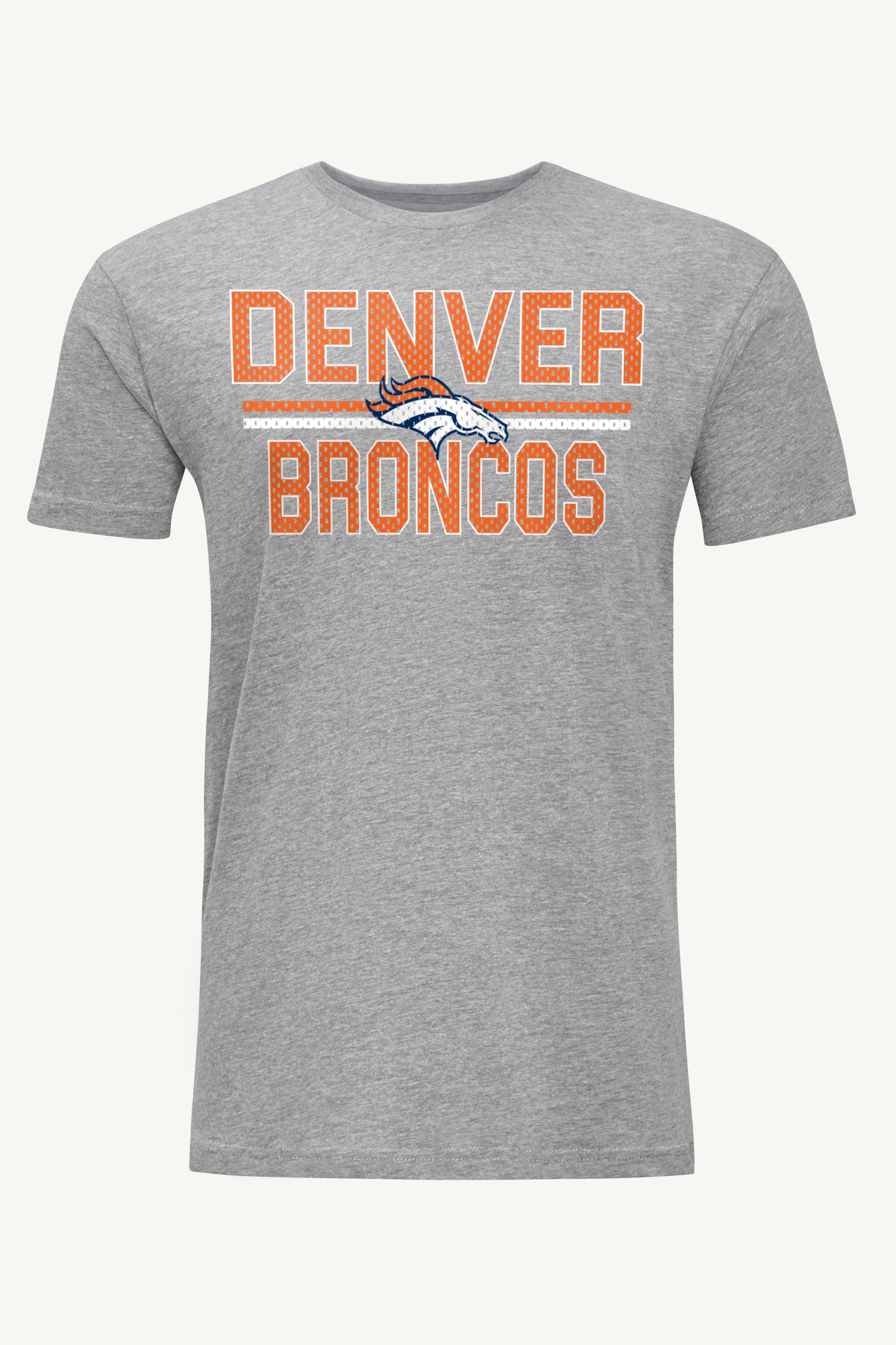 MENS DENVER BRONCOS MESH LOOK T SHIRT View 1 MENS DENVER BRONCOS MESH LOOK T SHIRT View 1