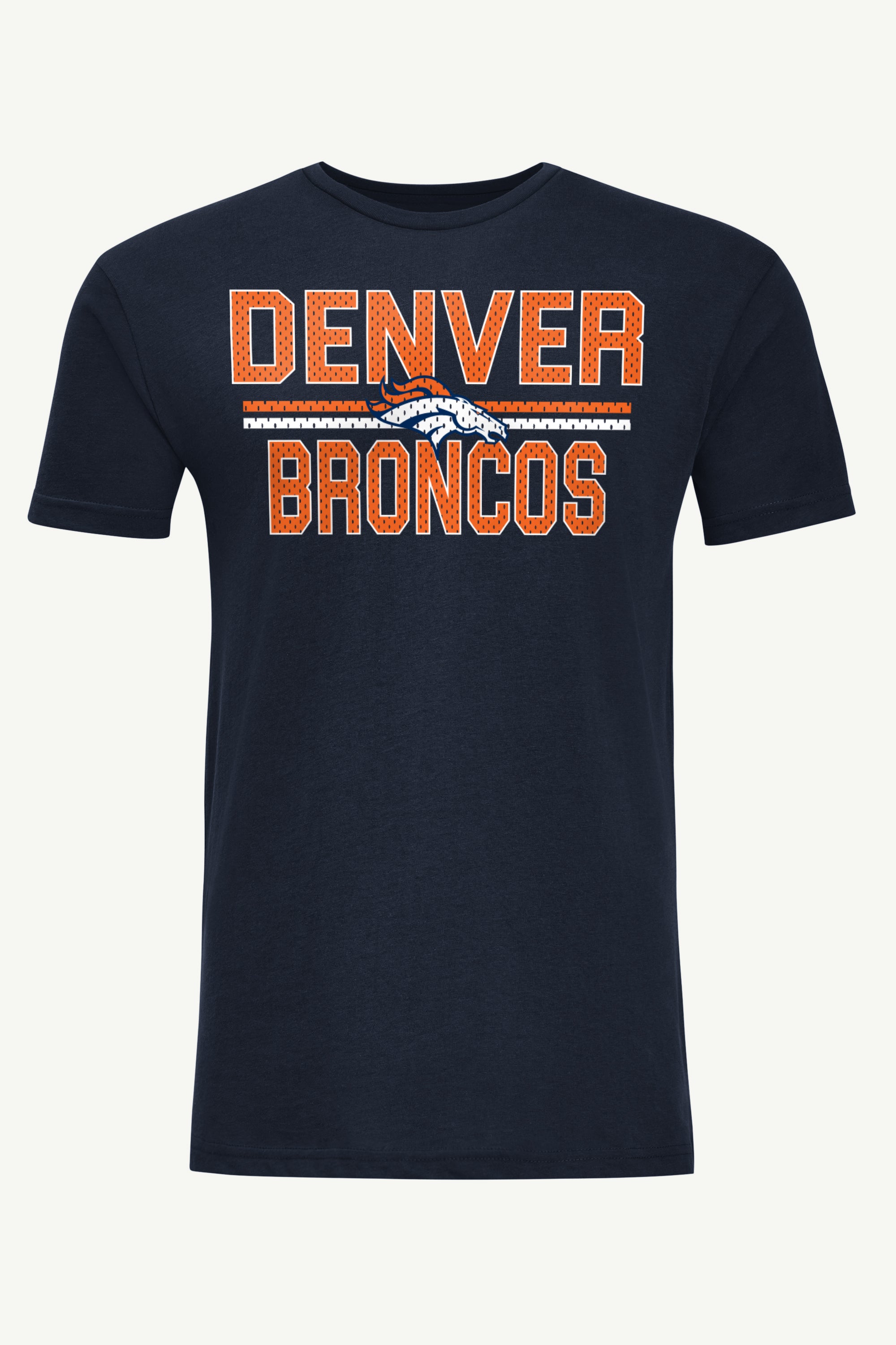 MENS DENVER BRONCOS MESH LOOK T SHIRT View 1 MENS DENVER BRONCOS MESH LOOK T SHIRT View 1