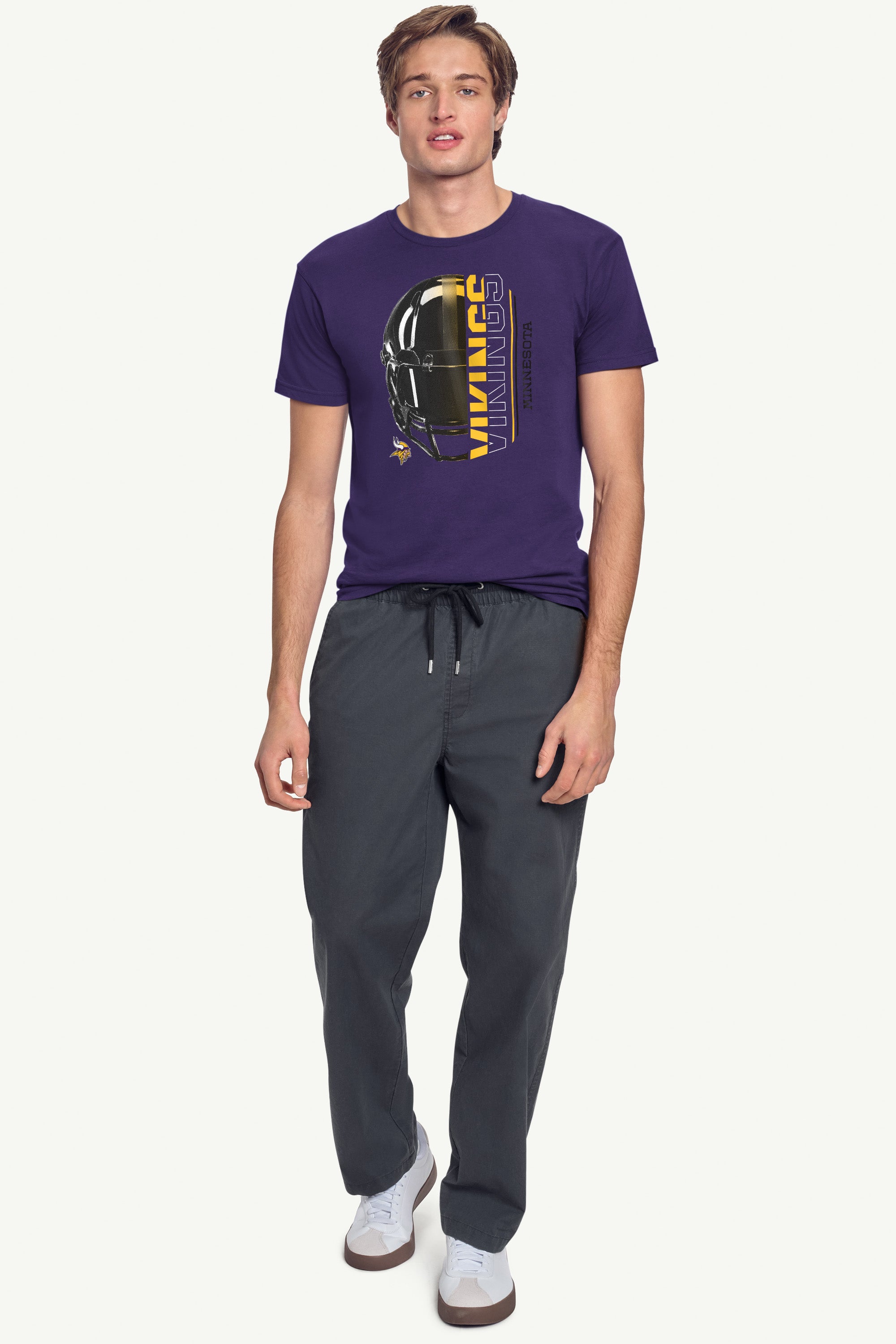 MENS MINNESOTA VIKINGS HALF HELMET T SHIRT View 3 MENS MINNESOTA VIKINGS HALF HELMET T SHIRT View 3