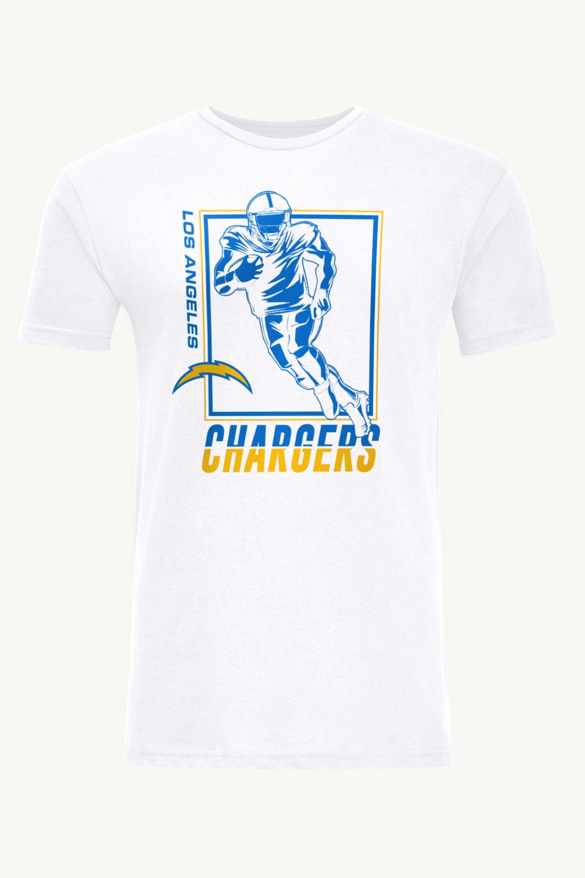 MENS LOS ANGELES CHARGERS PLAYER GRID T SHIRT View 1 MENS LOS ANGELES CHARGERS PLAYER GRID T SHIRT View 1