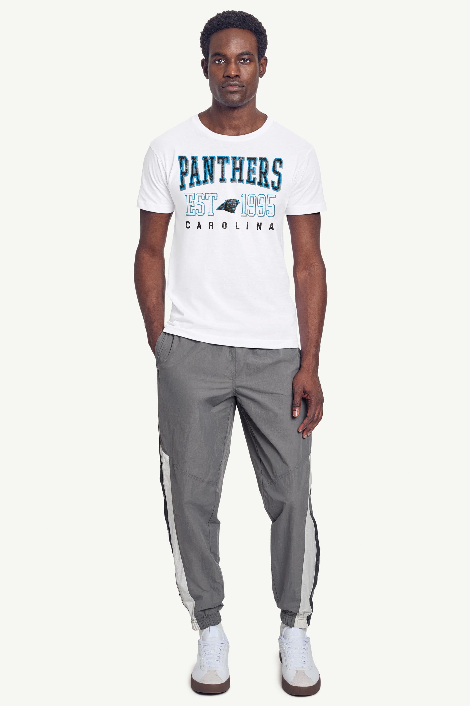 MENS CAROLINA PANTHERS RETRO T SHIRT View 3 MENS CAROLINA PANTHERS RETRO T SHIRT View 3