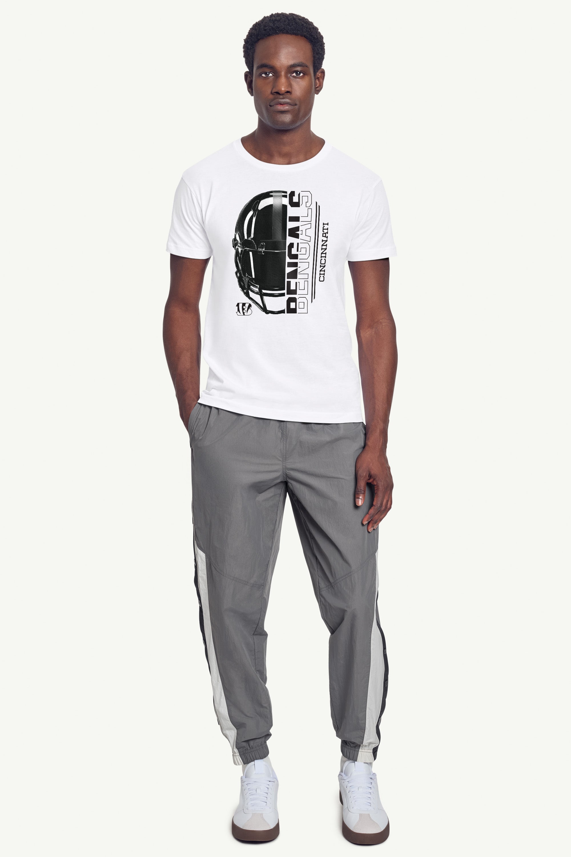 MENS CINCINNATI BENGALS HALF HELMET T SHIRT View 3 | Cincinnati Bengals MENS CINCINNATI BENGALS HALF HELMET T SHIRT View 3 | Cincinnati Bengals