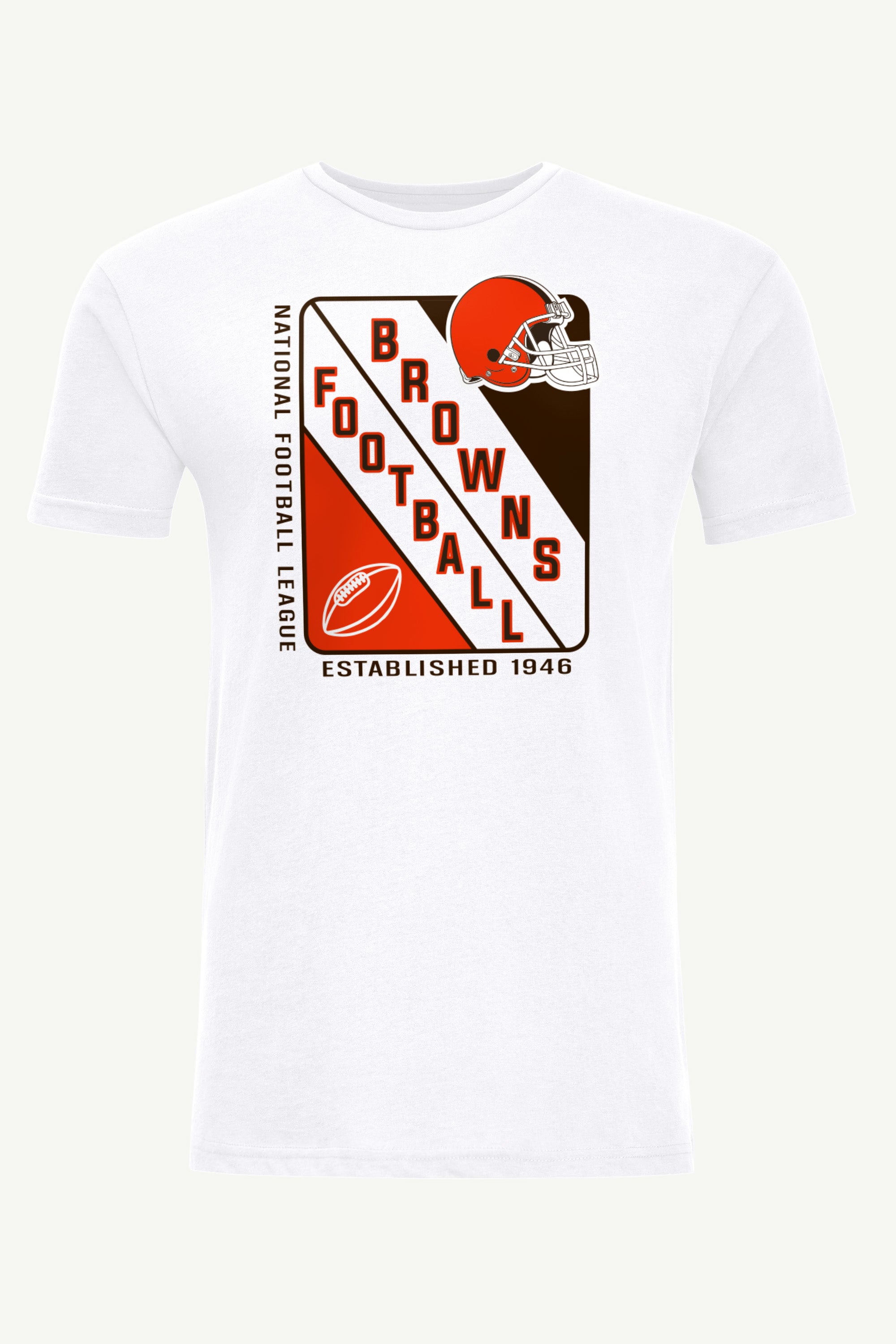 MENS CLEVELAND BROWNS SHIELD LOGO T SHIRT View 1 MENS CLEVELAND BROWNS SHIELD LOGO T SHIRT View 1
