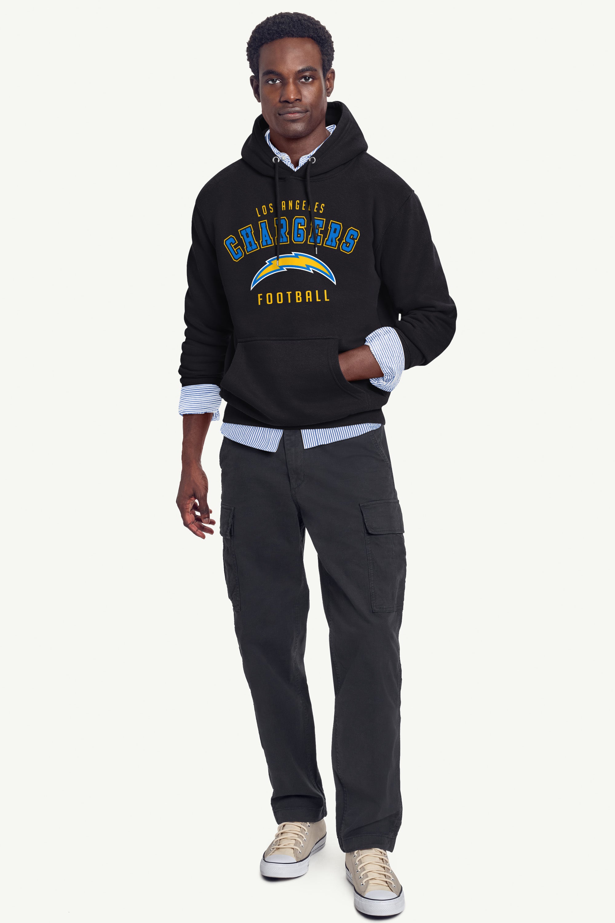 MENS LOS ANGELES CHARGERS HOODIE View 3 MENS LOS ANGELES CHARGERS HOODIE View 3