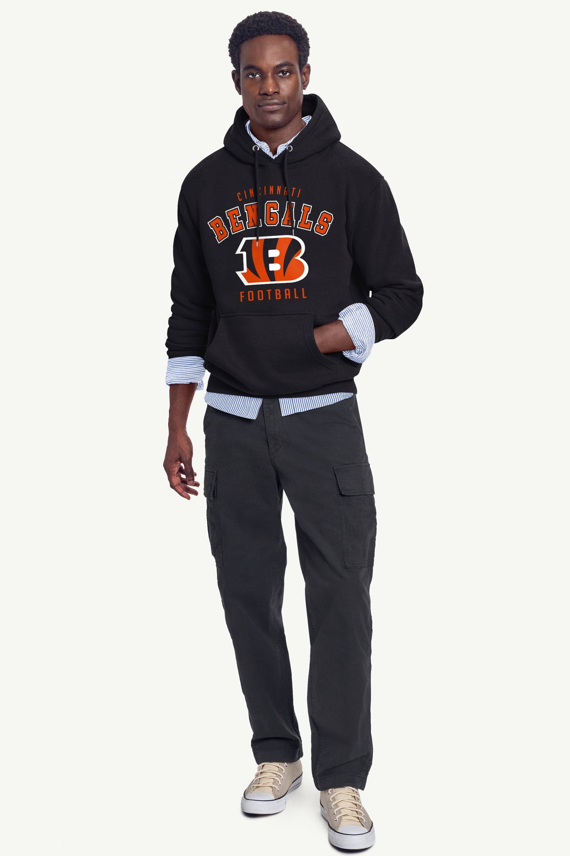 MENS CINCINNATI BENGALS HOODIE View 3 MENS CINCINNATI BENGALS HOODIE View 3