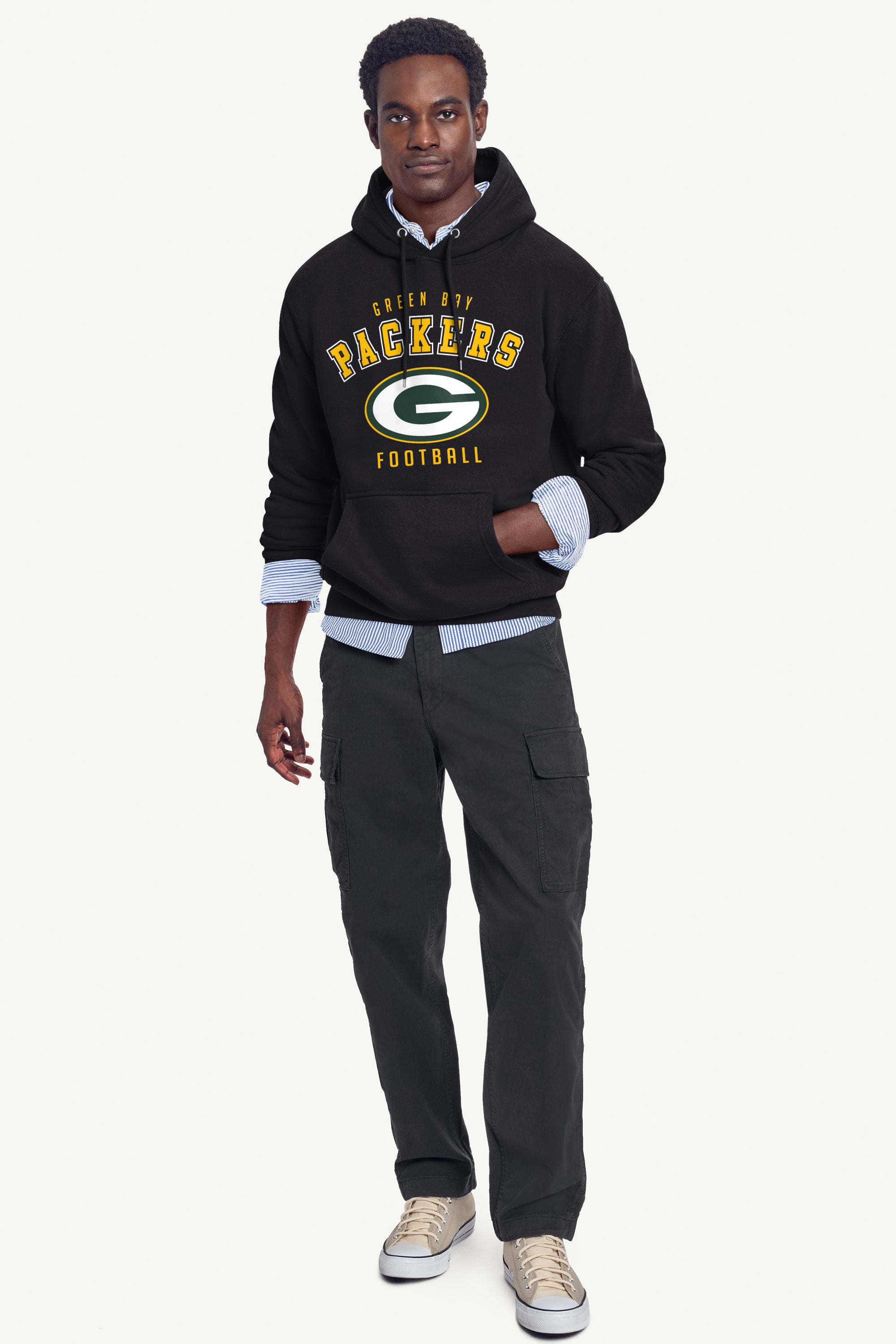 MENS GREEN BAY PACKERS HOODIE View 3 MENS GREEN BAY PACKERS HOODIE View 3