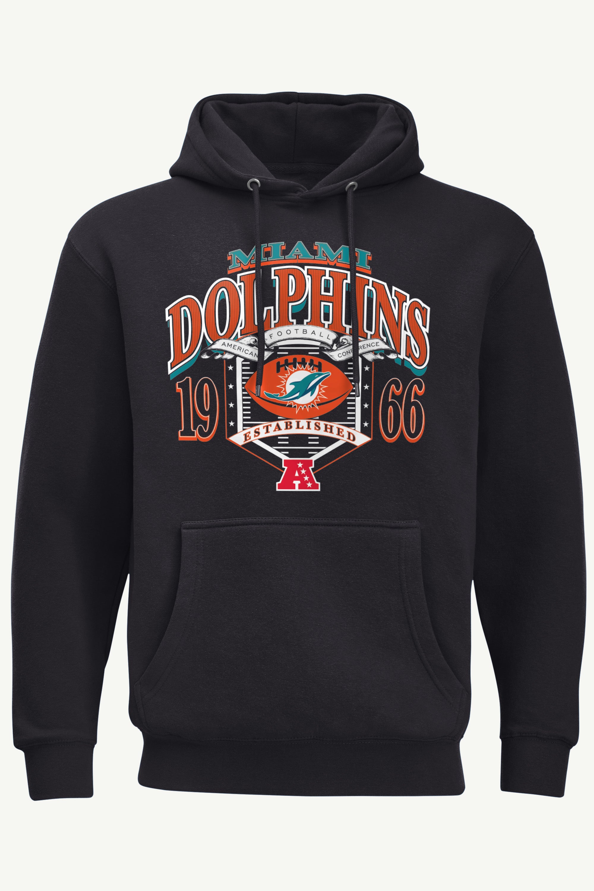 MENS MIAMI DOLPHINS 80s INSPIRED FIELD HOODIE View 1 | NFL MENS MIAMI DOLPHINS 80s INSPIRED FIELD HOODIE View 1 | NFL