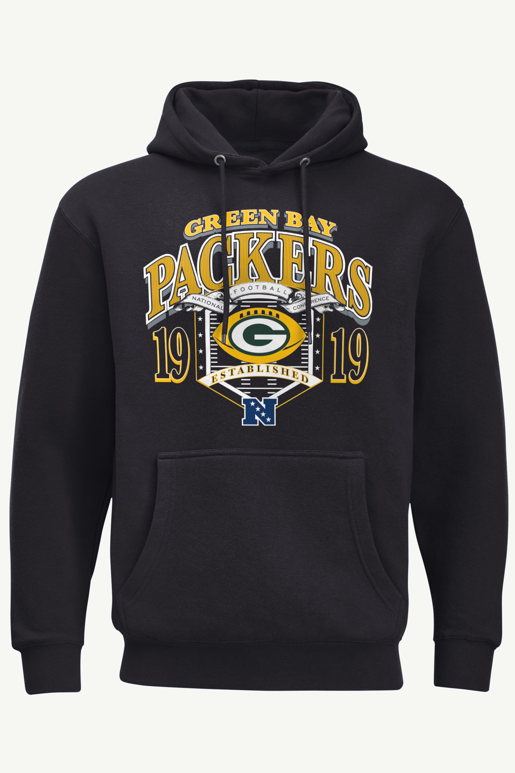 MENS GREEN BAY PACKERS 80s INSPIRED FIELD HOODIE View 1 | Green Bay Packers MENS GREEN BAY PACKERS 80s INSPIRED FIELD HOODIE View 1 | Green Bay Packers